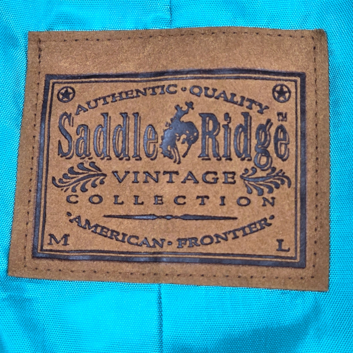 Saddle Ridge Vintage Western Embroidered Turquoise Blazer Jacket Women's L USA