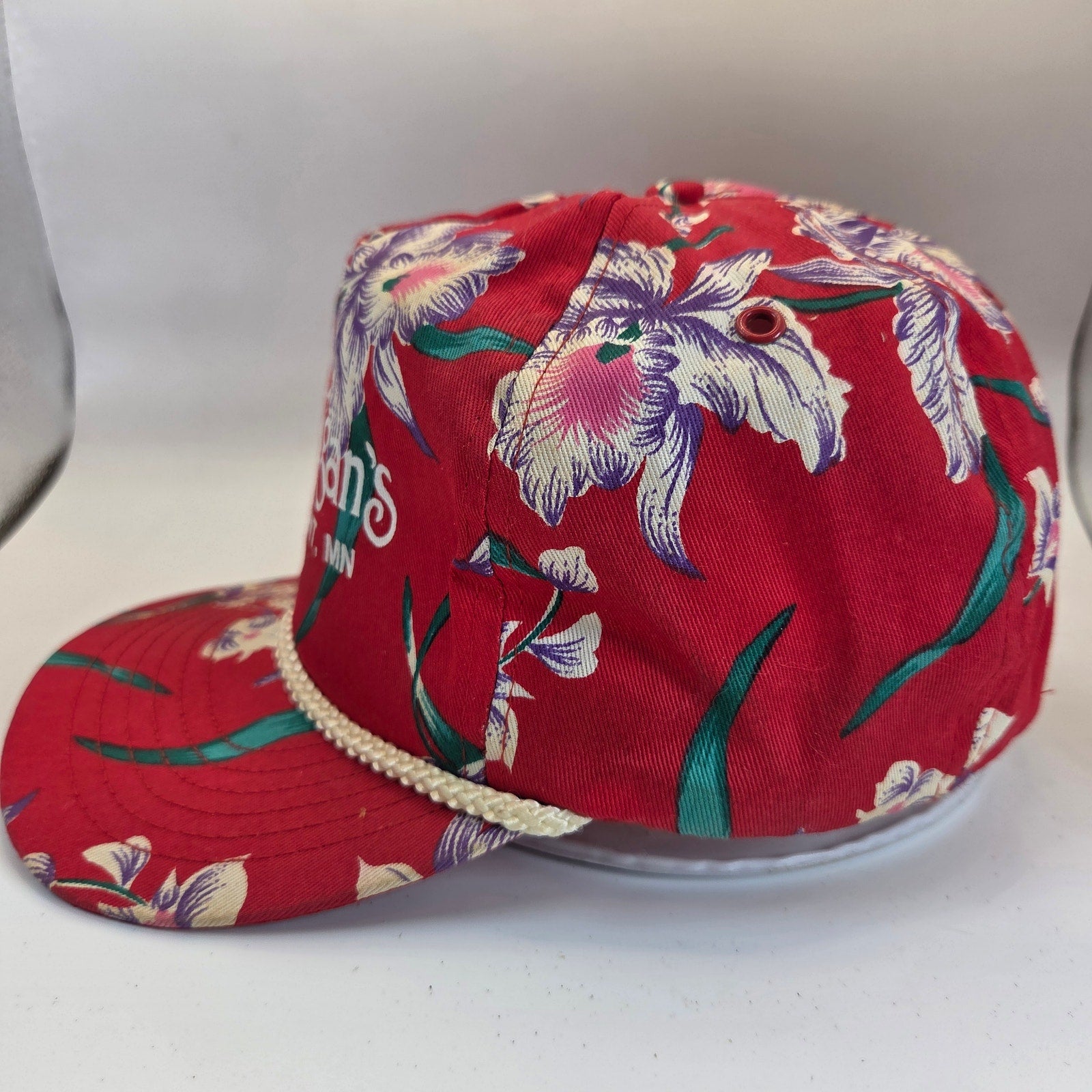 Vintage San Sun Hawaiian Floral Rope Snapback Shenanigan's Pub Rosemount MN