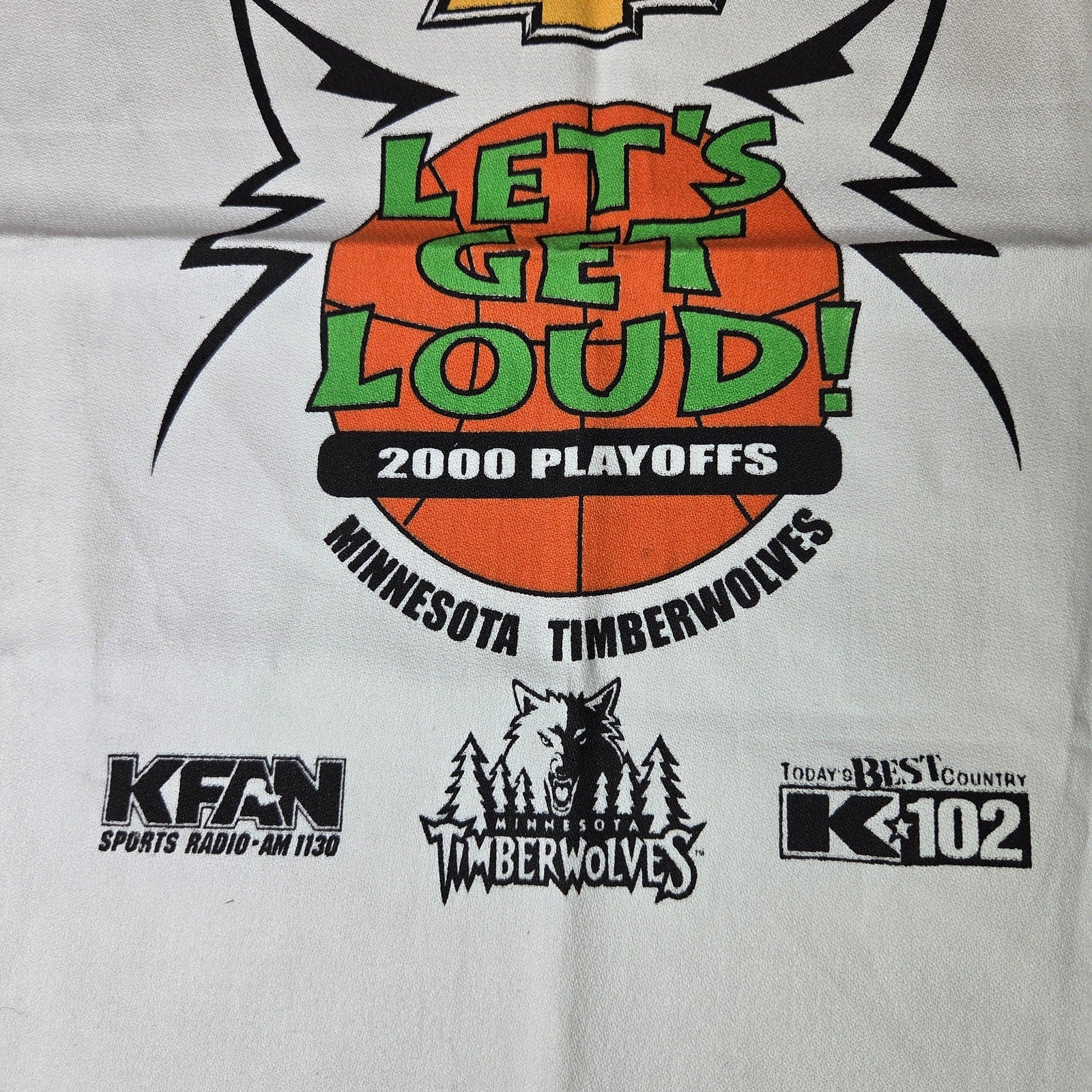 Minnesota Timberwolves 2000 Playoffs “Let’s Get Loud!” Fan Towel Chevy
