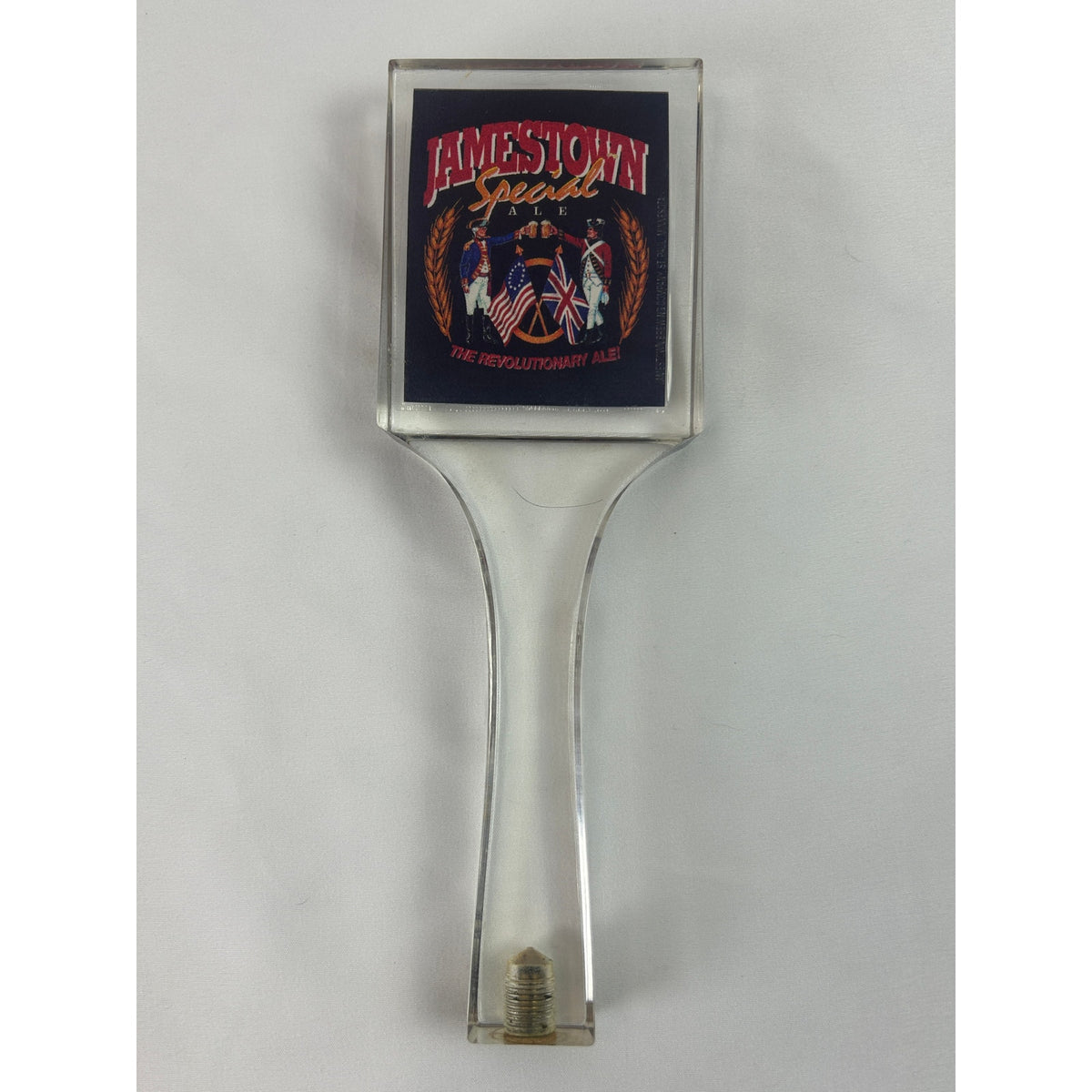 Jamestown Special Ale Beer Tap Handle Clear Acrylic St Paul MN Breweriana 1990s