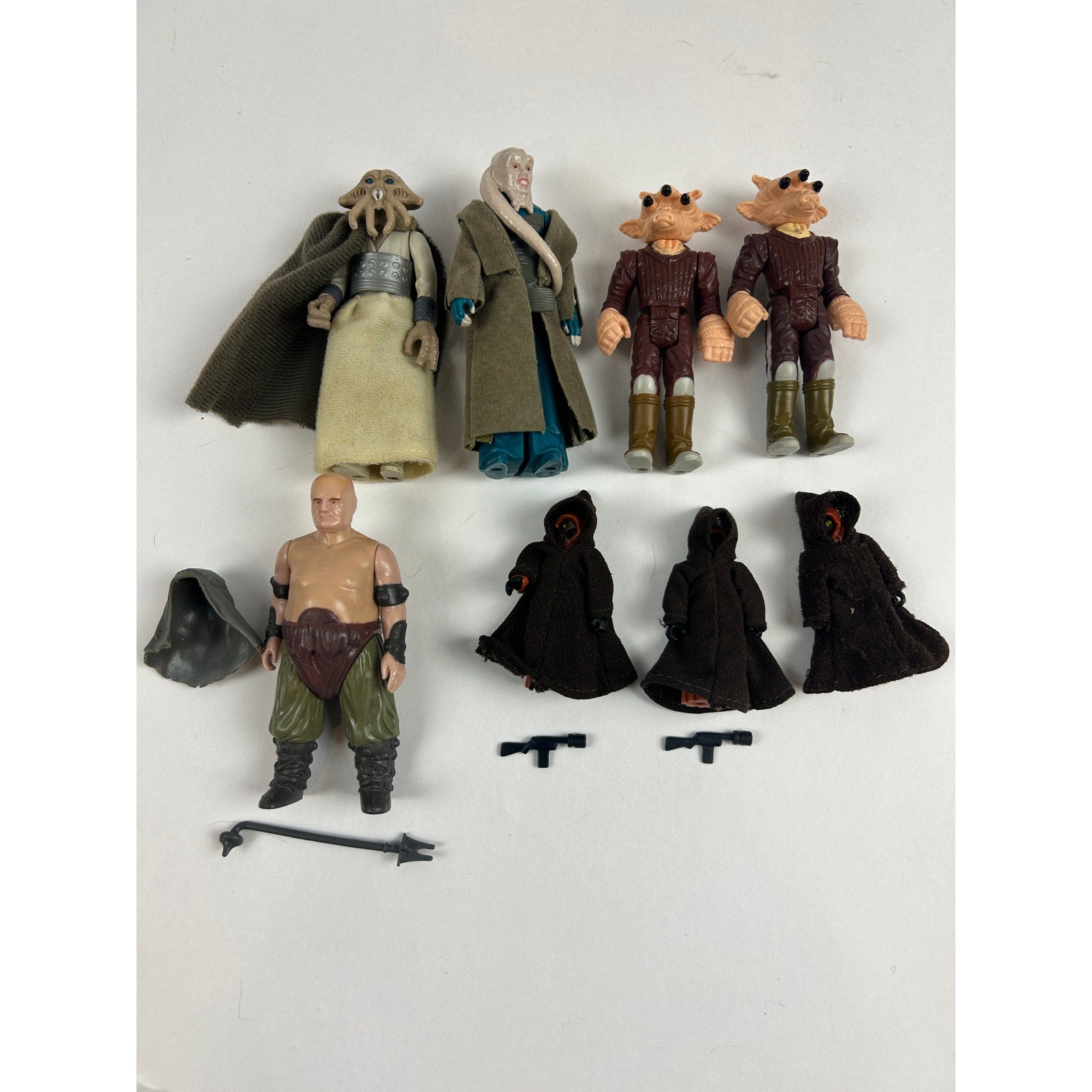 Vintage Kenner Star Wars Lot 30 Boba Leia Boushh Jawas + Vader Case
