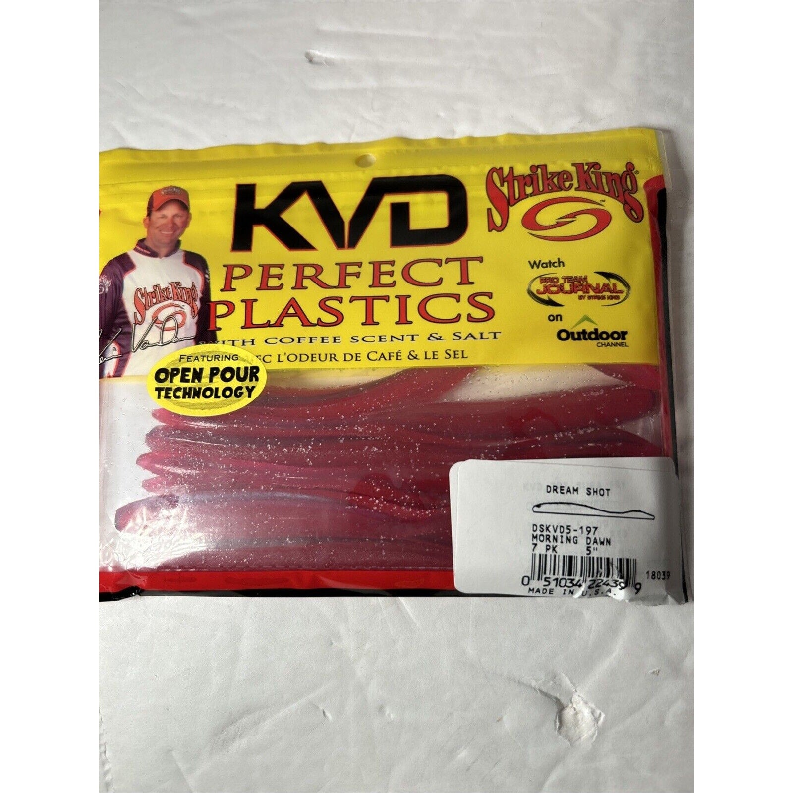 Strike King KVD Perfect Plastics with Coffee Scent and Salt Mixed Lot Of 4