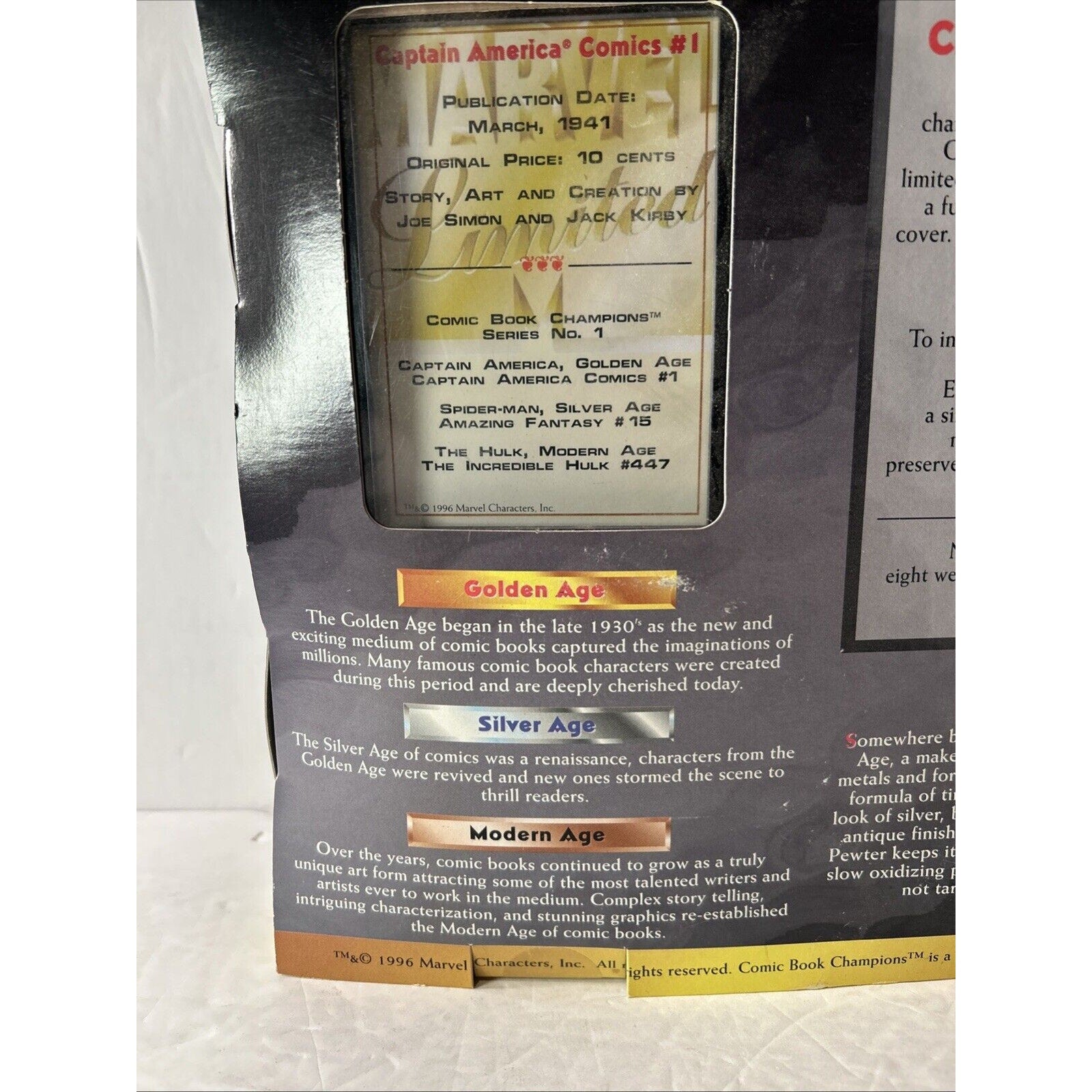 Marvel comic book champions limited edition pewter figurine captain america