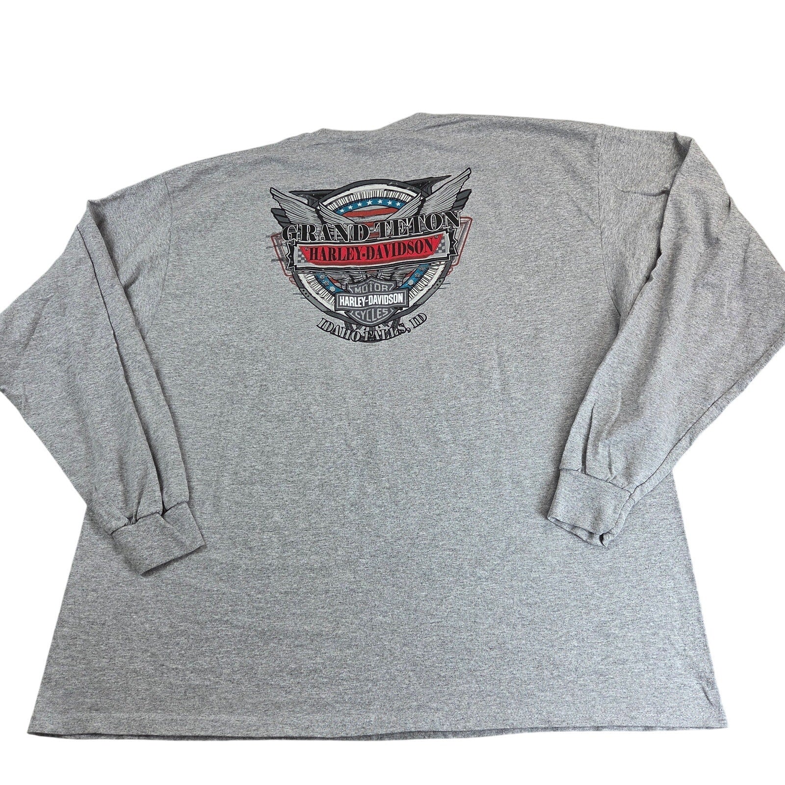 Harley-Davidson 2022 Skull Grand Teton Idaho Falls Long Sleeve T-Shirt 2XL
