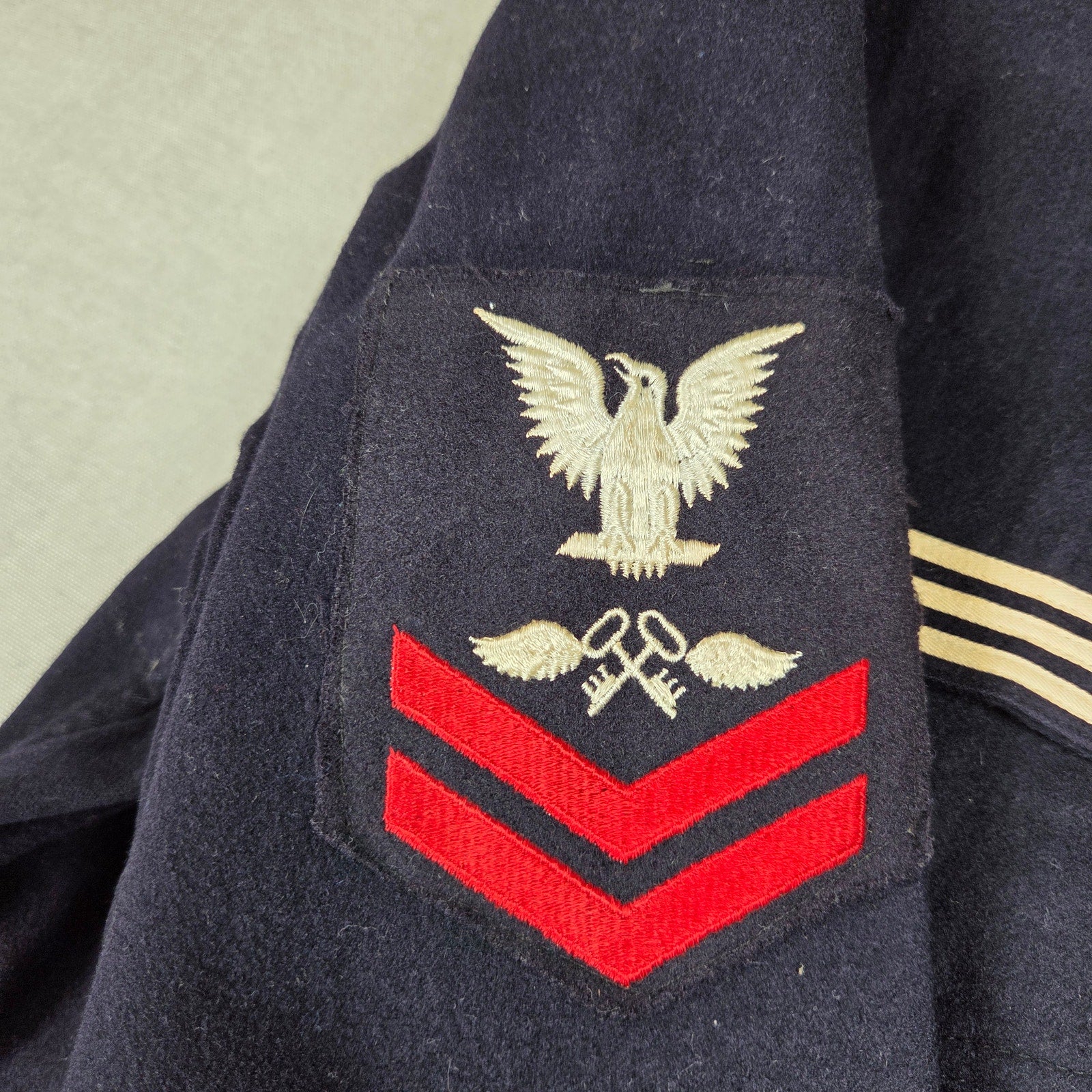 Vintage Seafarer US Navy Dress Blue Crackerjack Uniform Set Dragon BM2 32x29