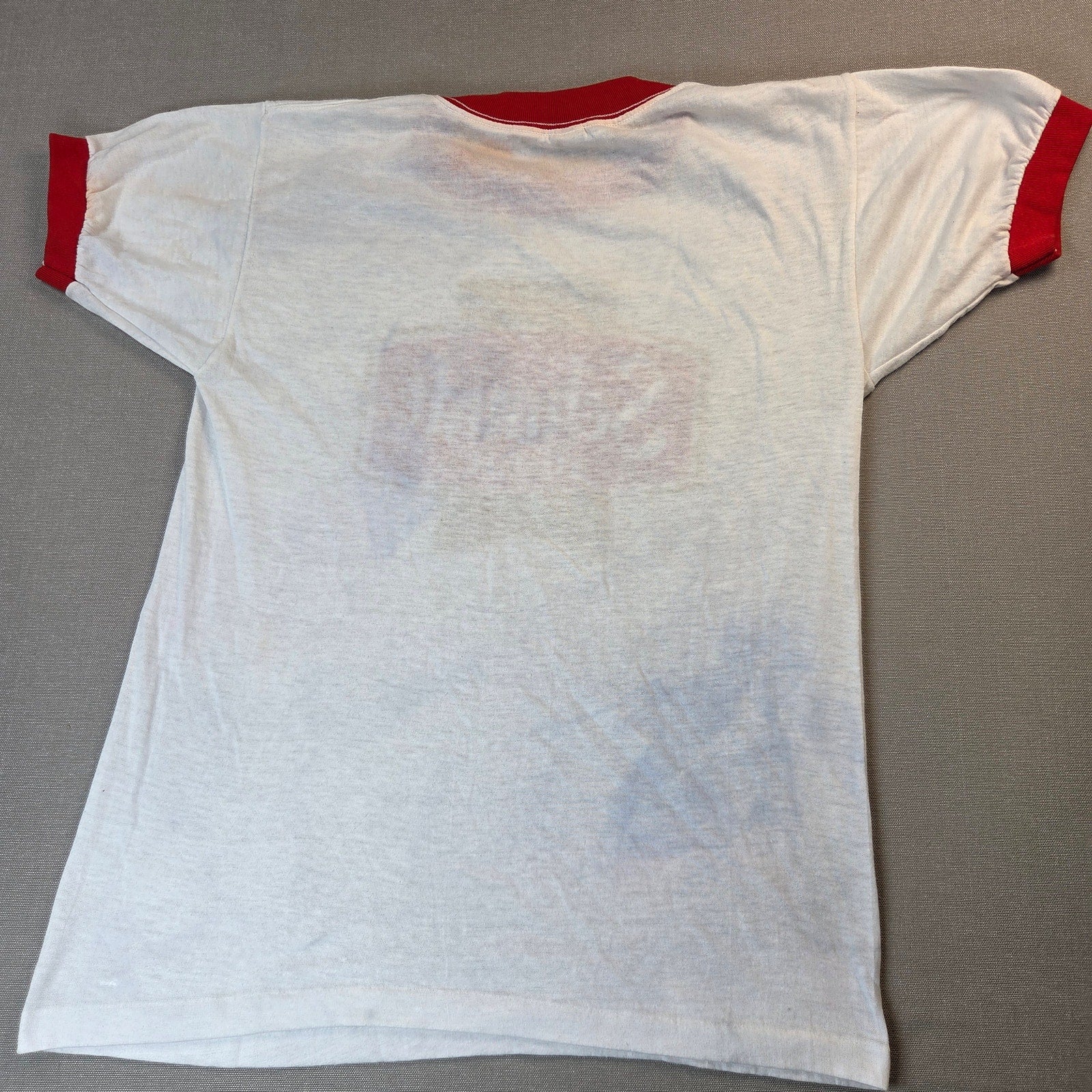 Schmidt Beer Vintage 1980s Ringer T Shirt Medallion USA Medium Stained M