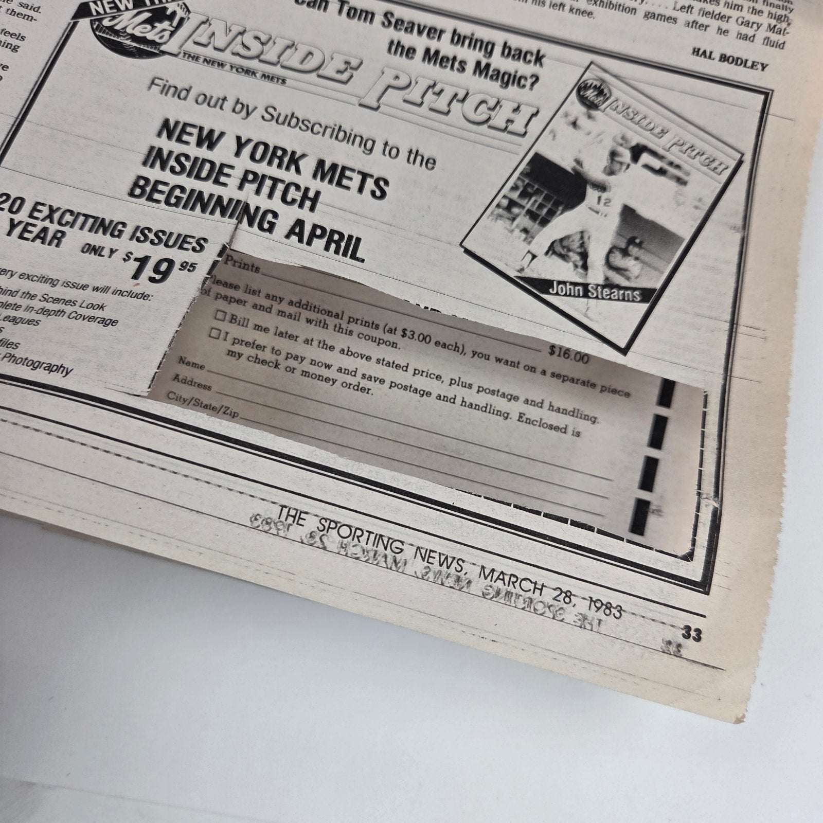 1983 Sporting News March 28 Michael Jordan 1st Cover UNC Tar Heels POY