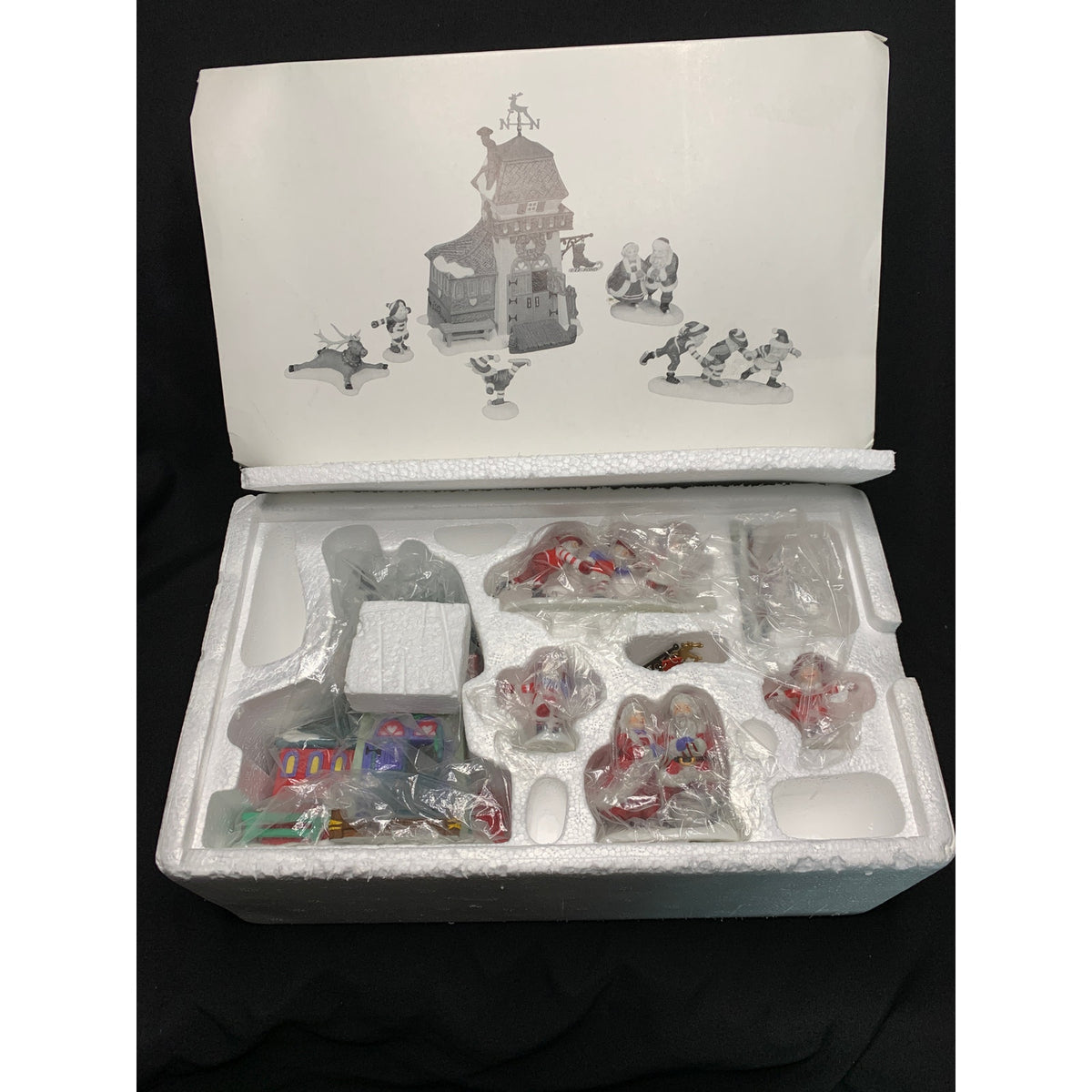 Dept 56 Peppermint Skating Party 56363 North Pole Village Set of 6 Retired