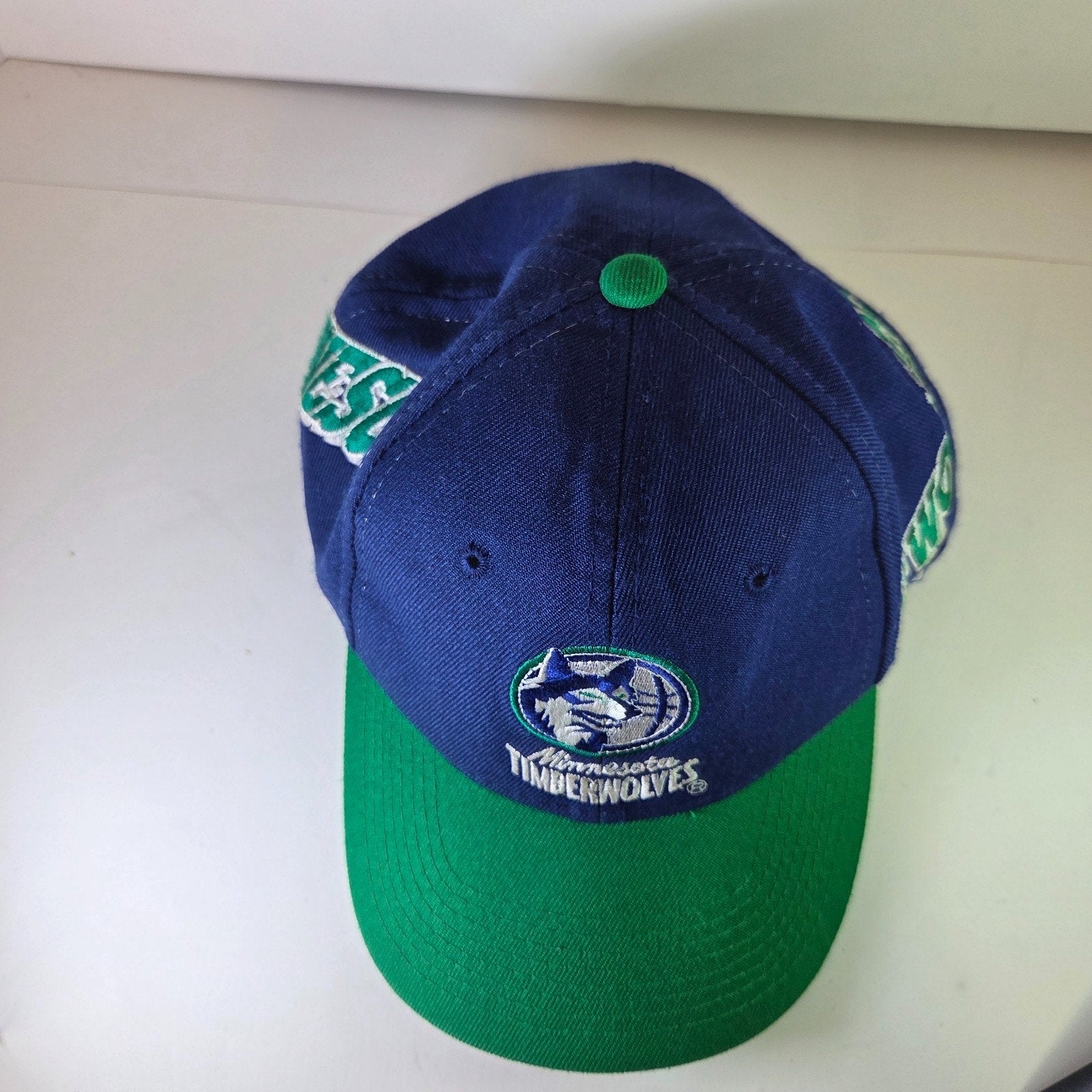 Vintage 90s Minnesota Timberwolves Snapback Hat Sports Specialties Korea OSFA