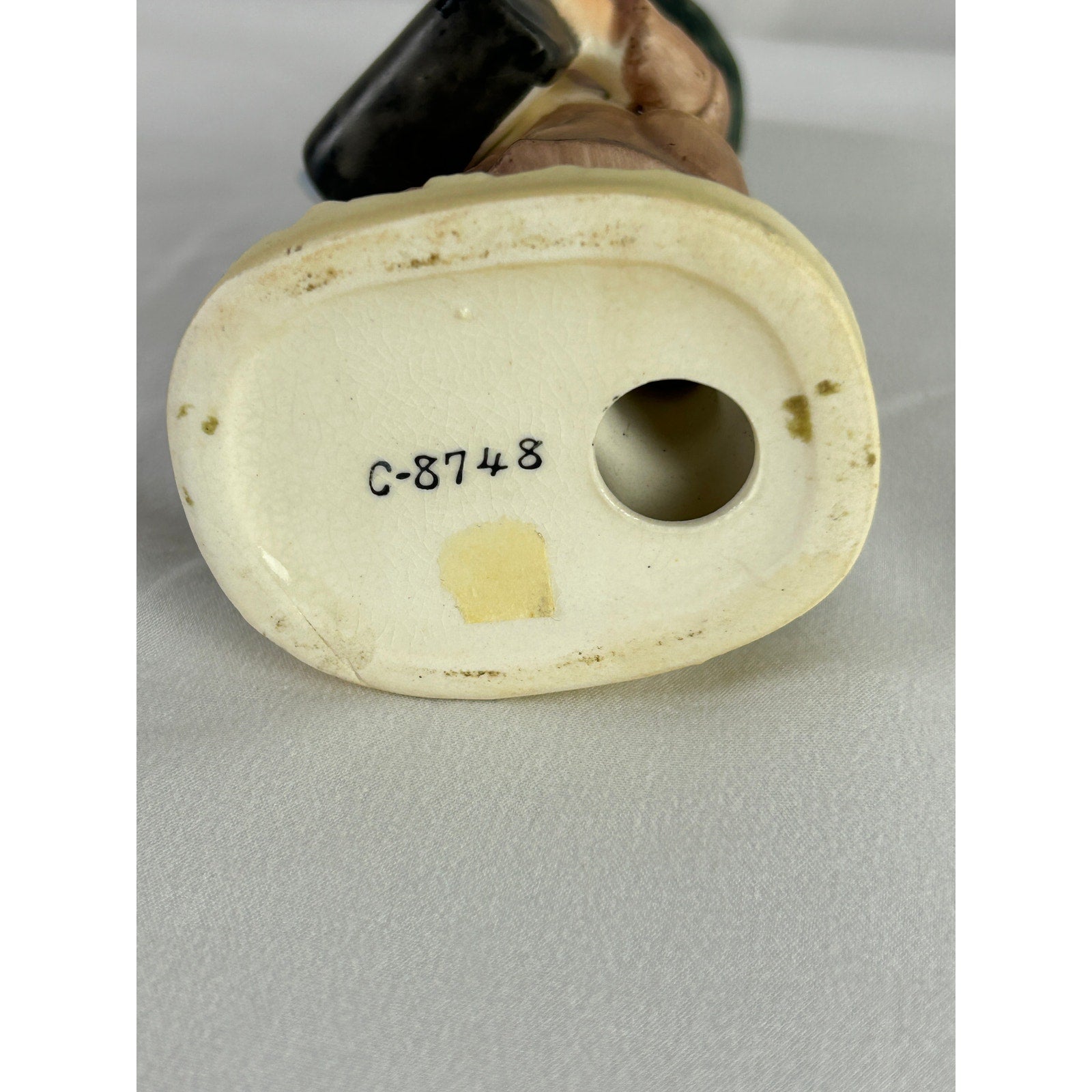 Vintage Japan Boy Mail Carrier Figurine Letters Satchel C8748