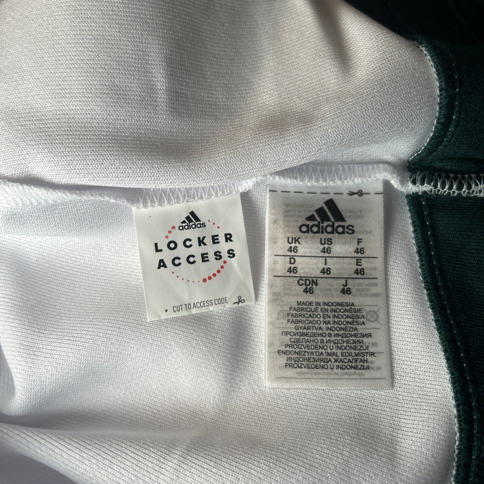Minnesota Wild Adidas Jersey White Size 46 Climalite NHL Hockey Fight Strap New