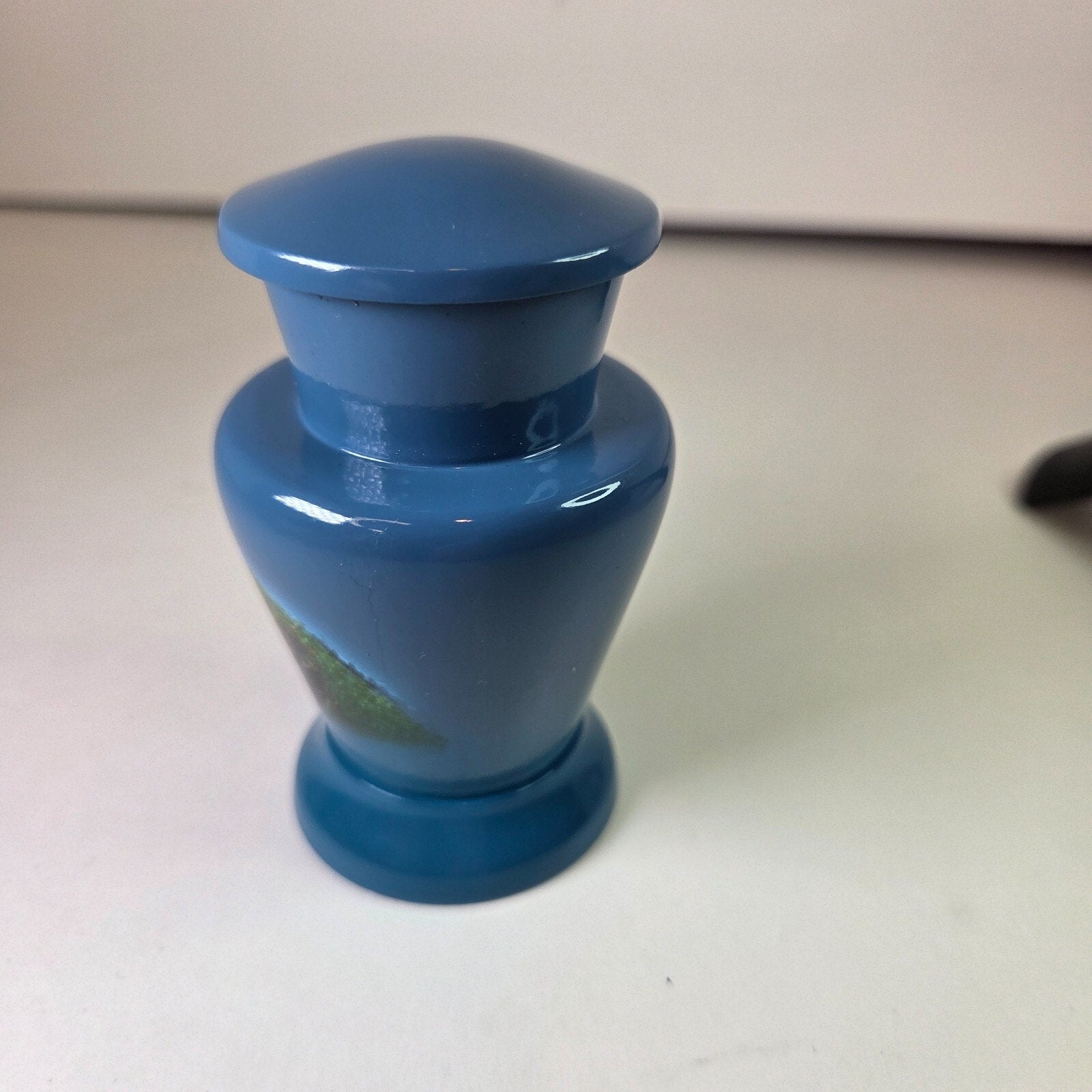 Mountain Blue Scenery Small Cremation Keepsake, Urn for Ashes 3" Aluminum