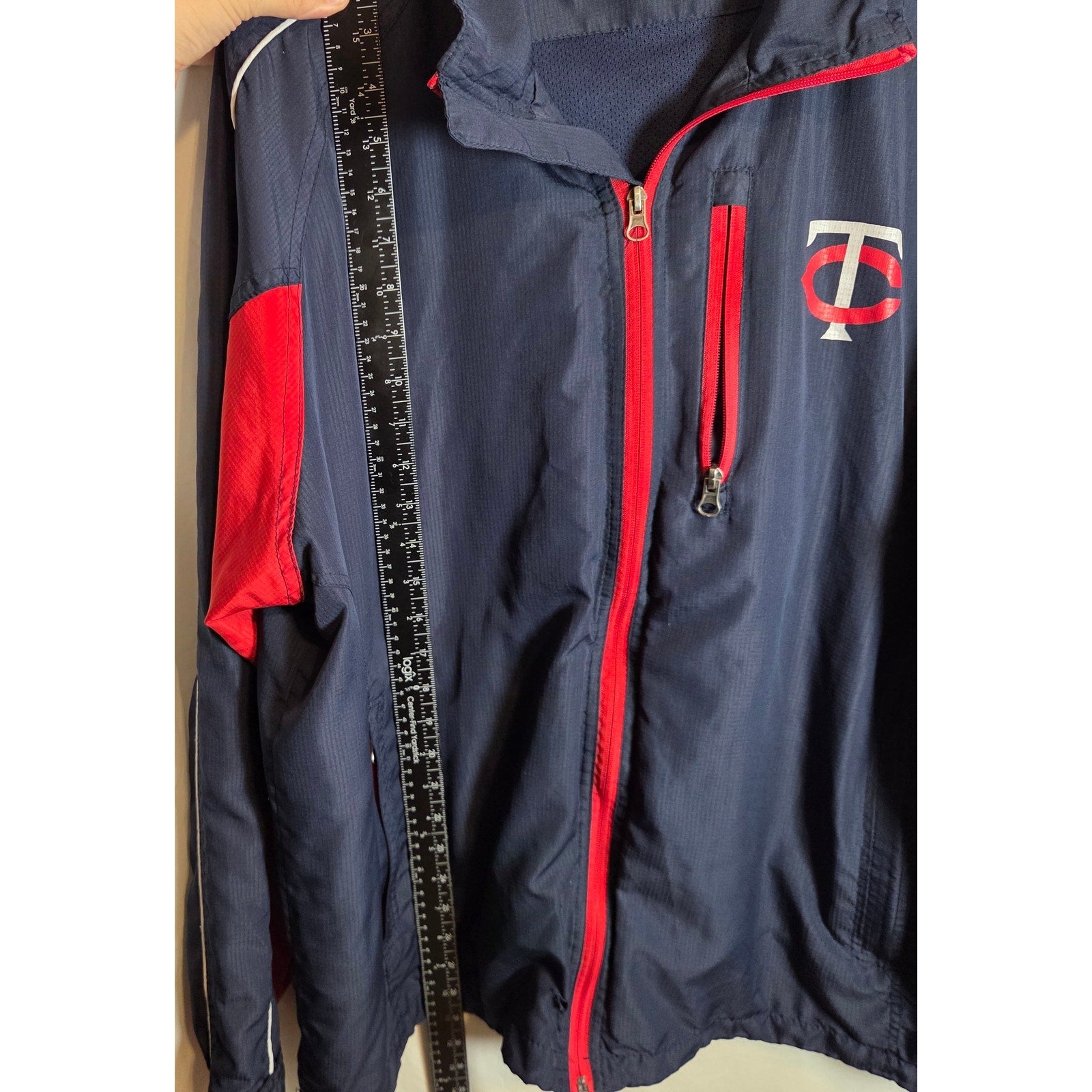 Minnesota Twins MLB GIII Sports Windbreaker Jacket XL Blue Red