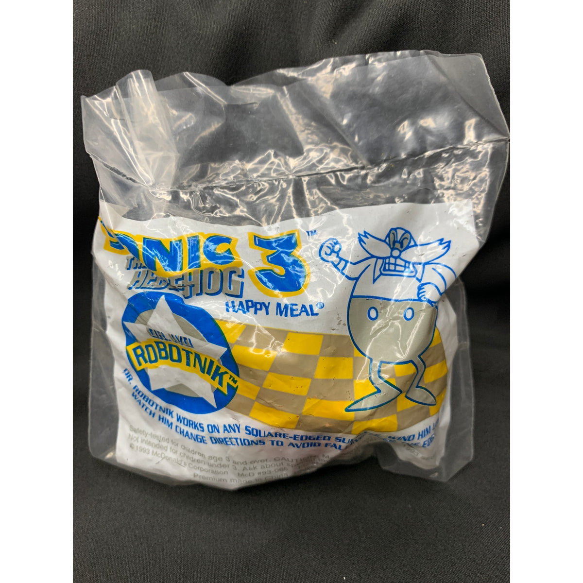 1993 McDonalds Sonic the Hedgehog 3 Happy Meal Toys Sealed Lot of 3