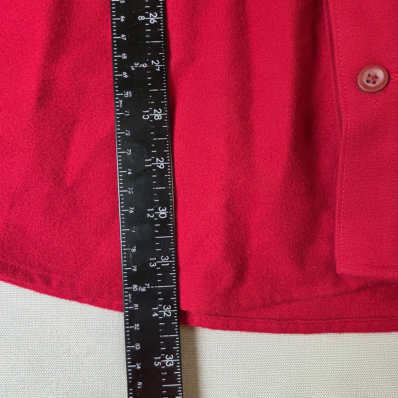 L.L.Bean Chamois Cloth Shirt Mens XL Elbow Patches Quilted Shoulders Vintage