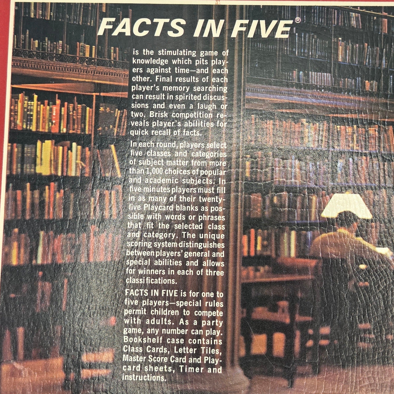 Vintage 1967 3M Facts in Five Board Game Complete – The Game of Knowledge