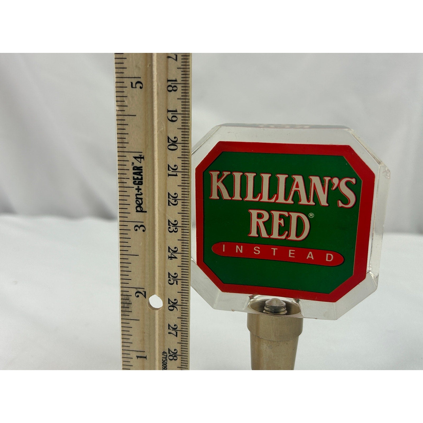 Vintage Killian's Red Instead Acrylic Beer Tap Handle Irish Pub Breweriana