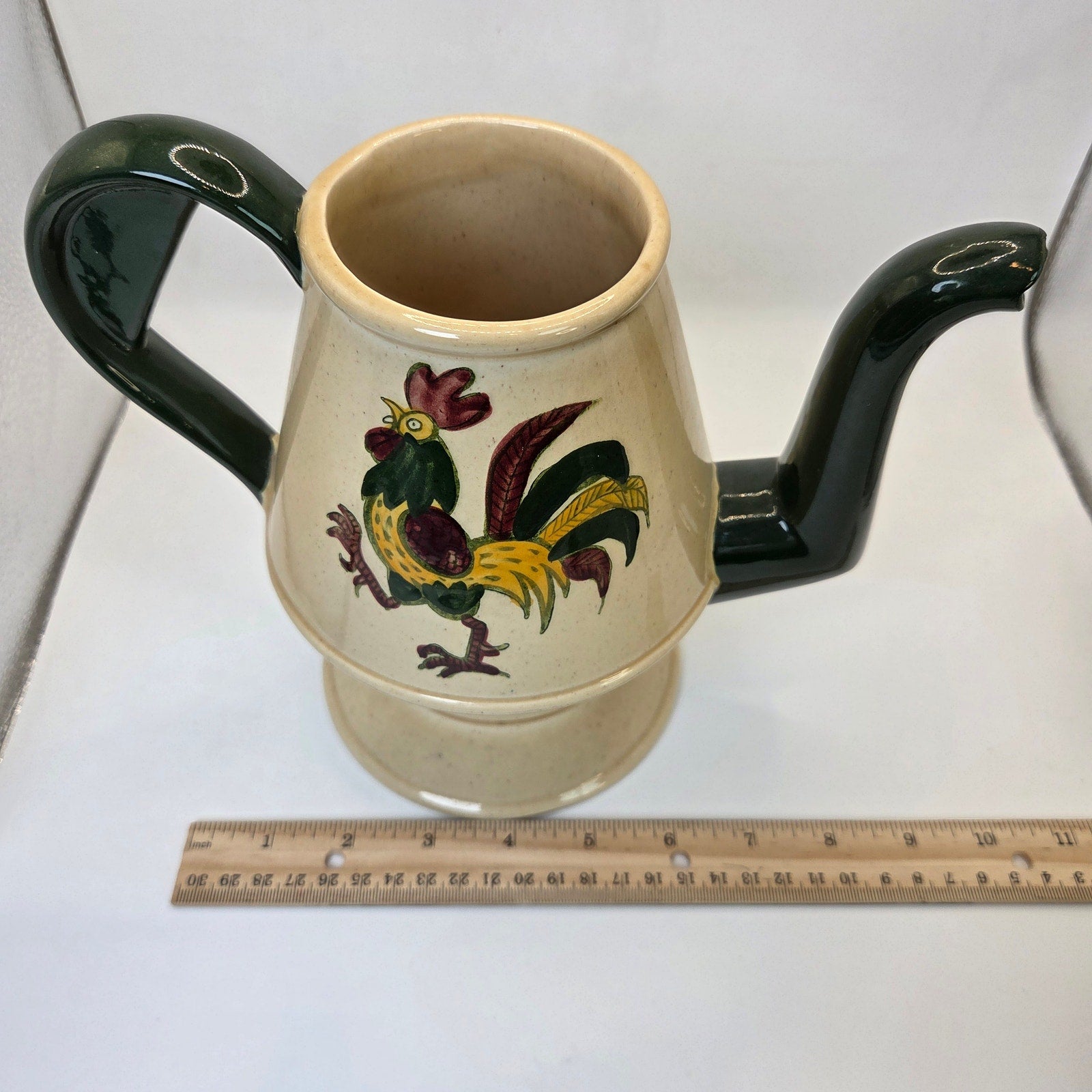 Vintage Metlox Poppytrail Rooster Pitcher Watering Can Style – Read