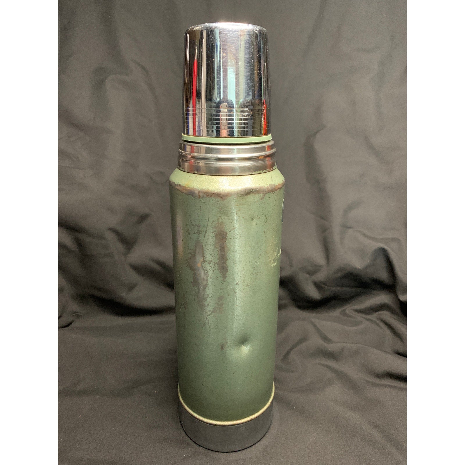 1986 Aladdin Stanley A-944DH 1 Quart 32oz Thermos Green USA Vintage