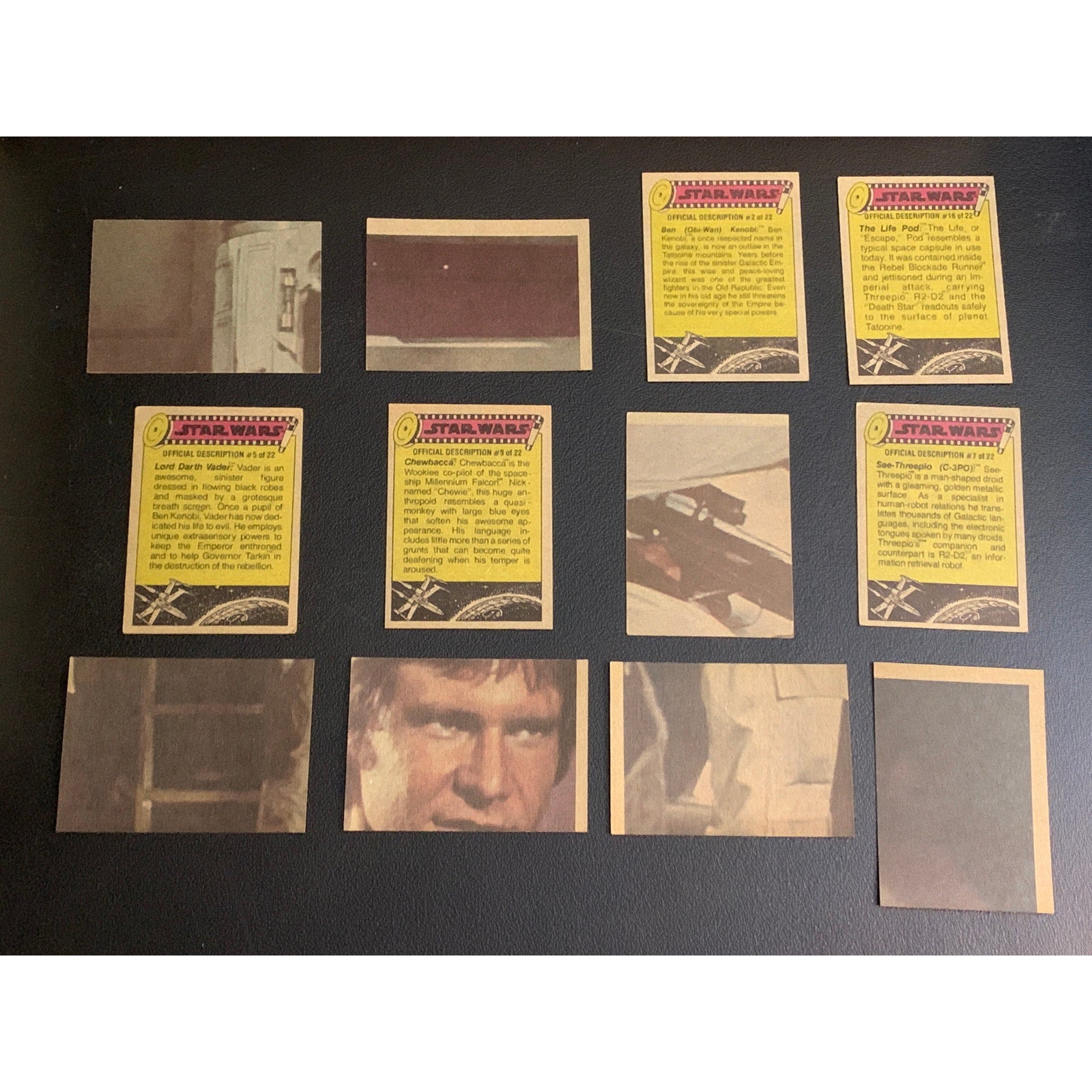 1977 Topps Star Wars Series 3 Yellow Border Complete 66 Card Set With Stickers