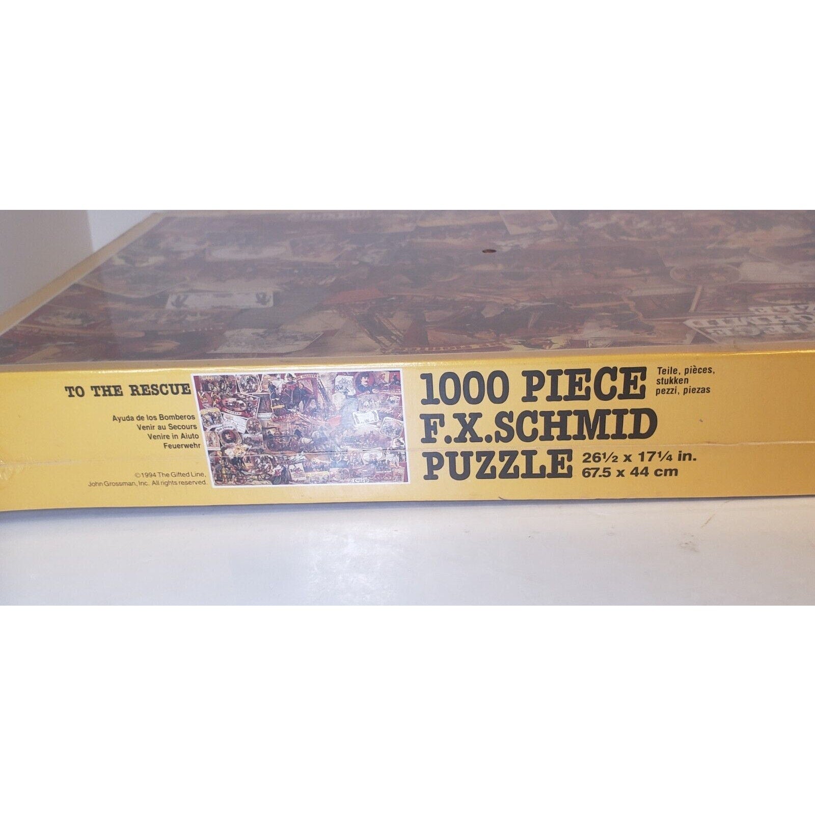 Vintage 1994 FX Schmid To The Rescue 1000 Pc Puzzle Firefighters Hook & Ladder