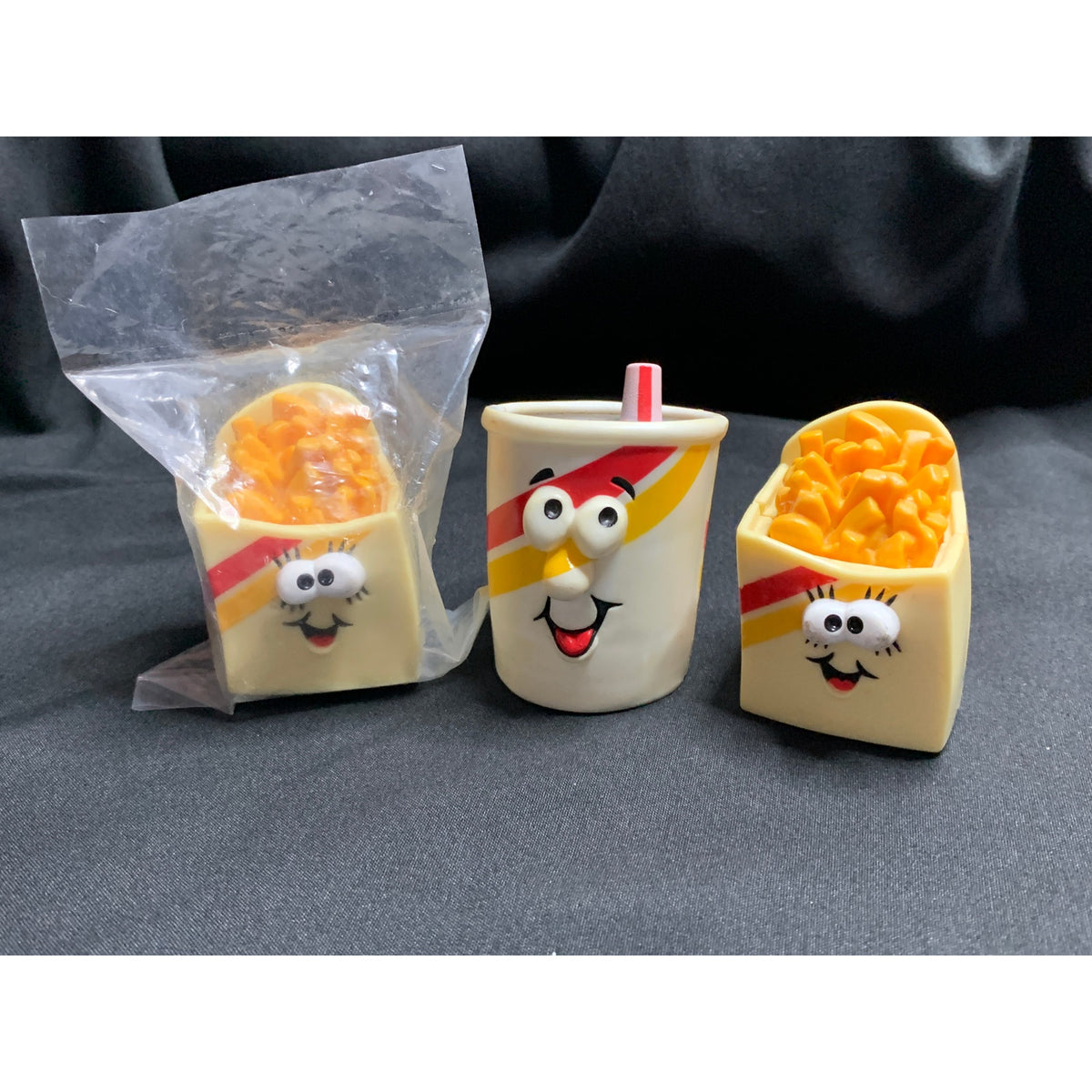 1989 Burger King Lickety Splits Rolling Racers Fries Soda Lot of 3 Hallmark