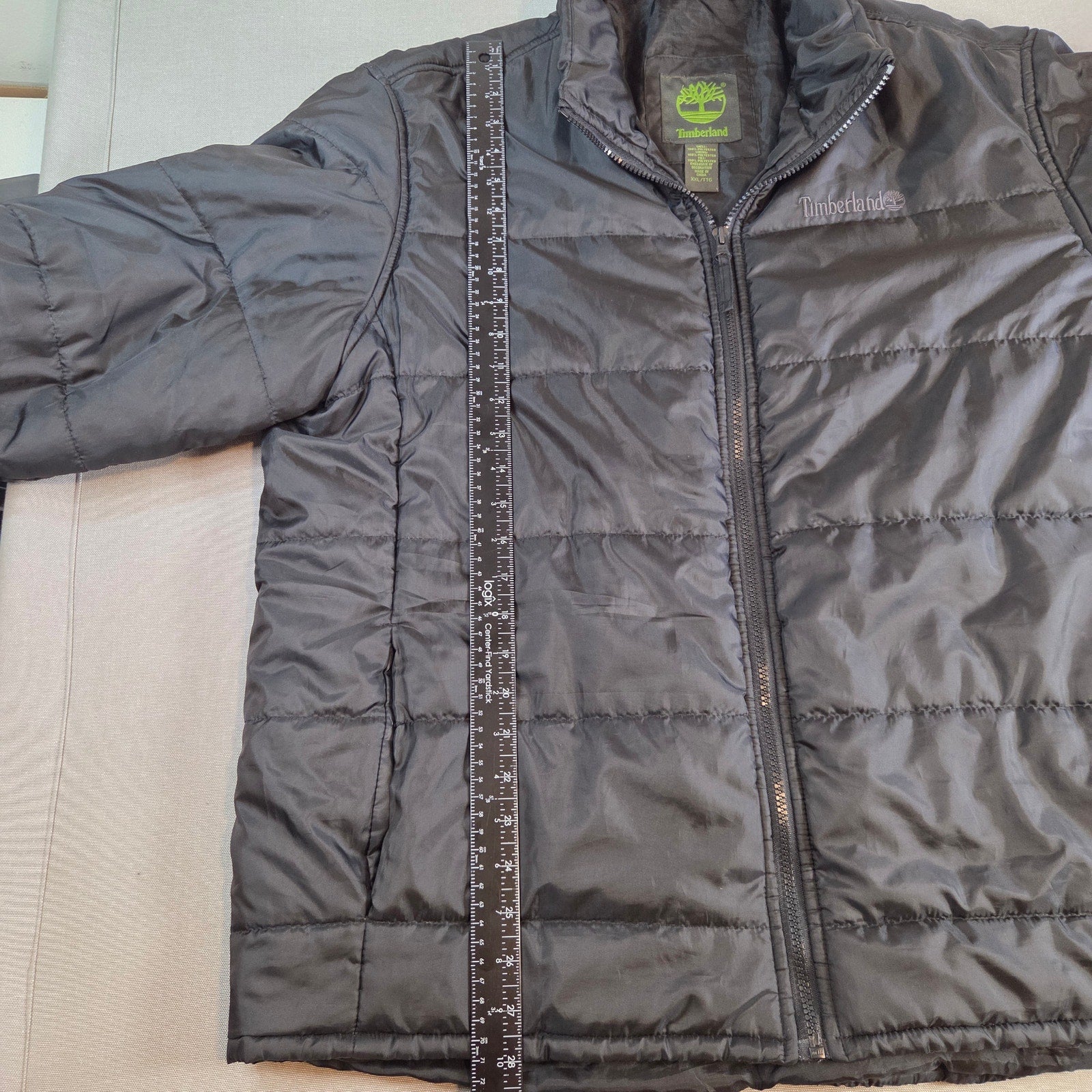 Timberland Puffer Jacket Men’s XXL Black Quilted Full Zip