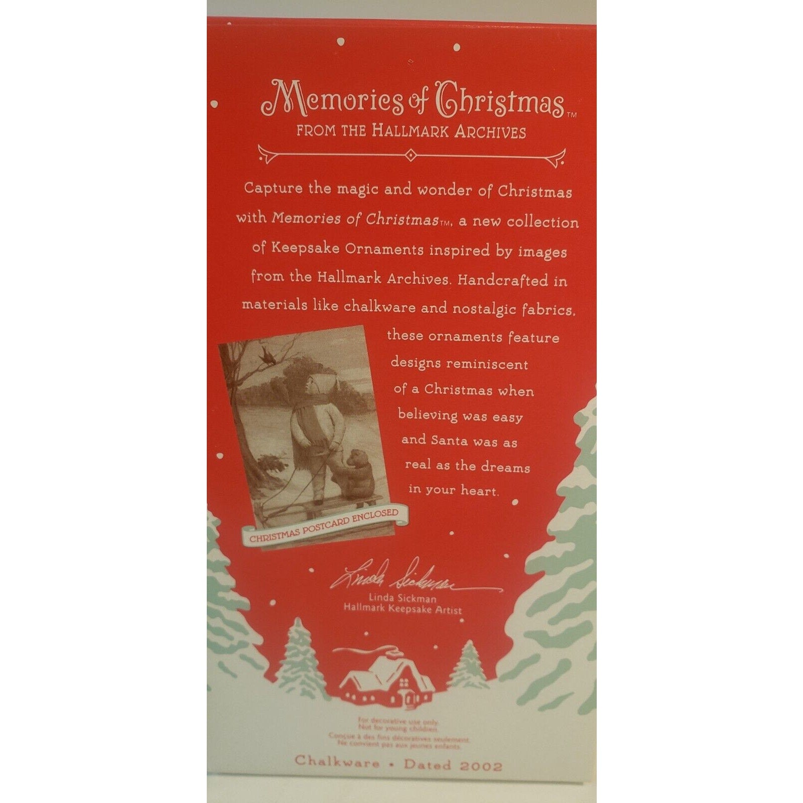 Hallmark Ornaments Memories of XMAS Gentle Angel & A Winter's Ride 2002