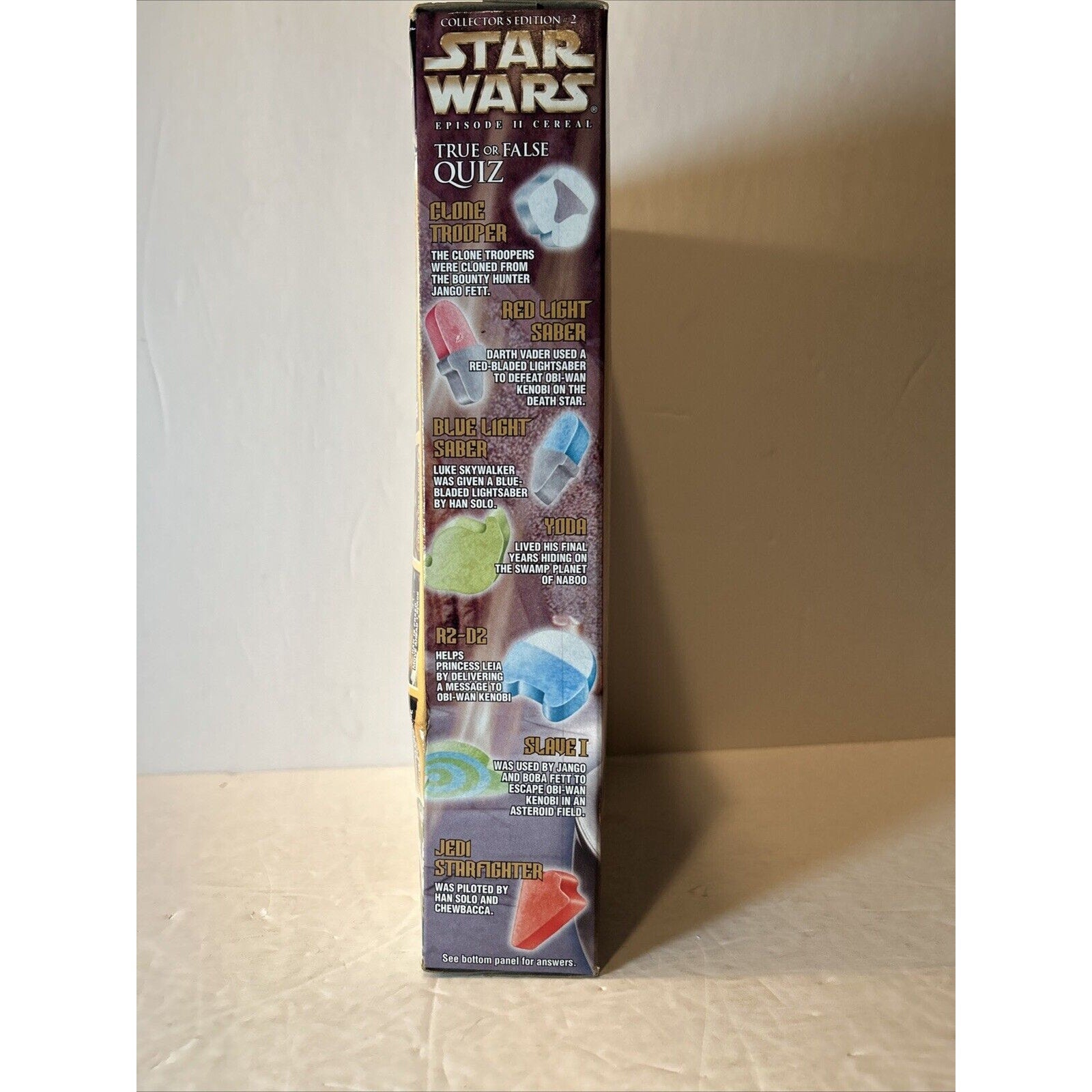 2002 General Mills Star Wars Episode II Sealed Cereal Boxes Collectors 1 & 2