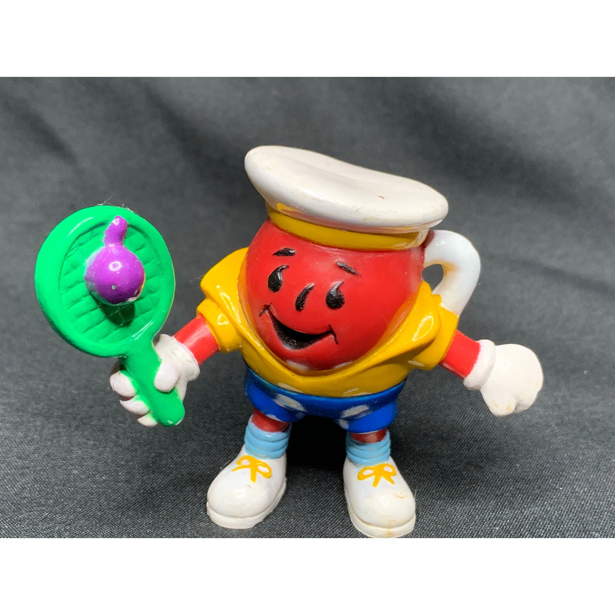 Vintage Kool-Aid Man Tennis Player PVC Figure Kraft General Foods Racket