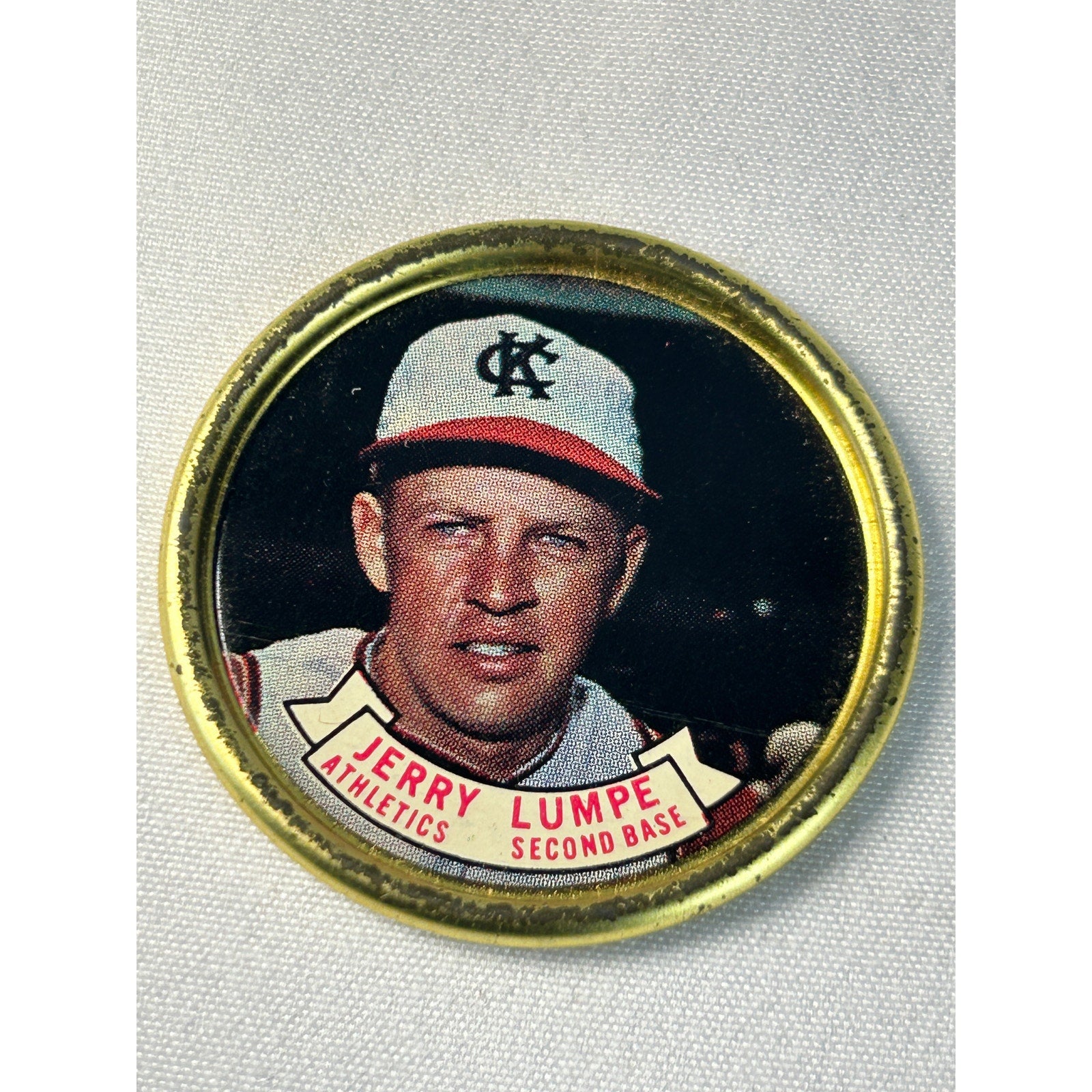 Vintage 1964 Topps Metal Baseball Coins KC Athletics Jerry Lumpe Ed Charles