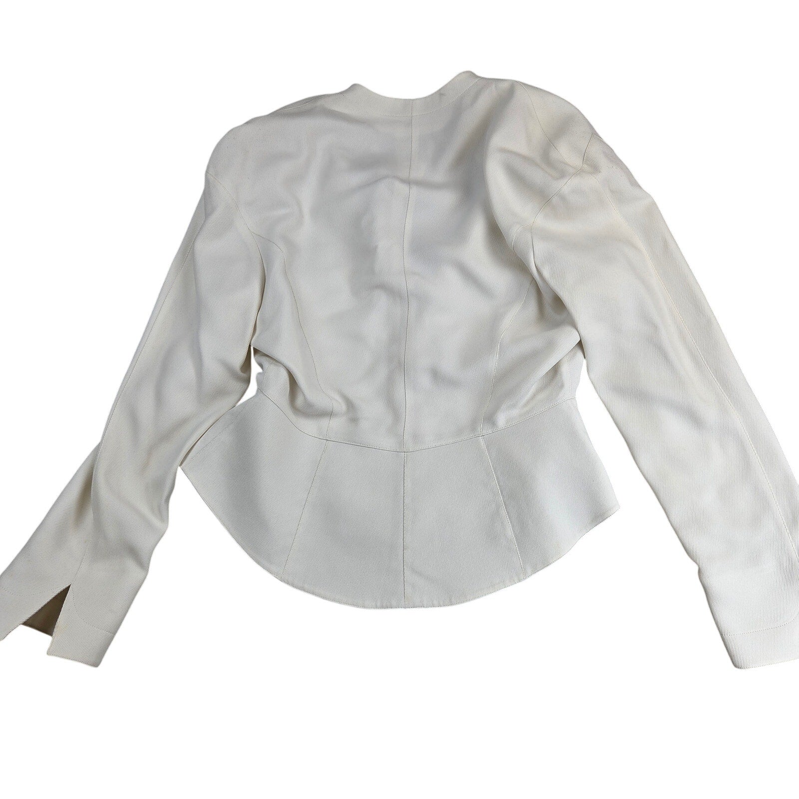 Thierry Mugler Paris R3063 T353 Peplum Jacket France 42 Star Snap Vintage