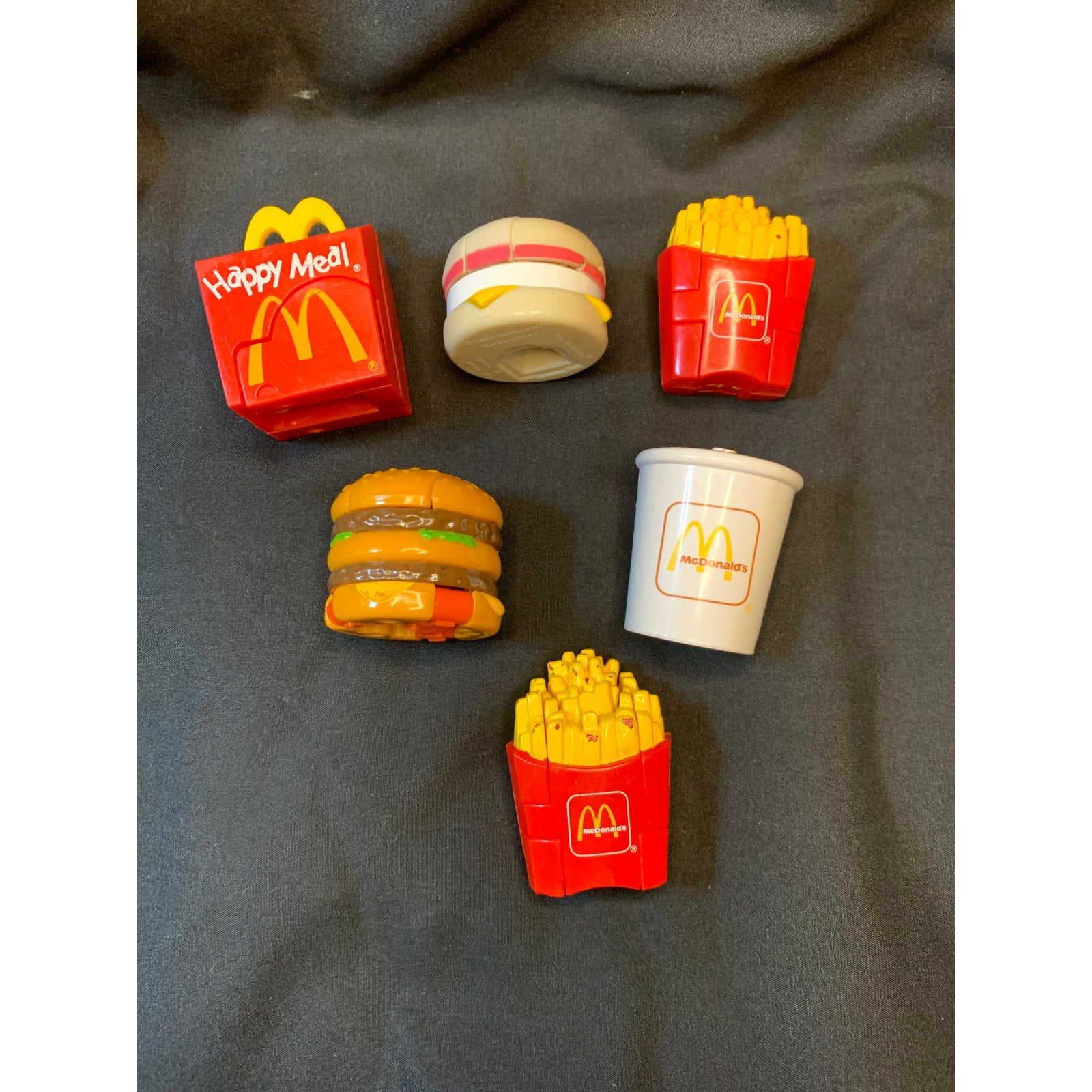 McDonald's Changeables McDino Lot 1990 Dinosaur Toys + Egg McMuffin 1987