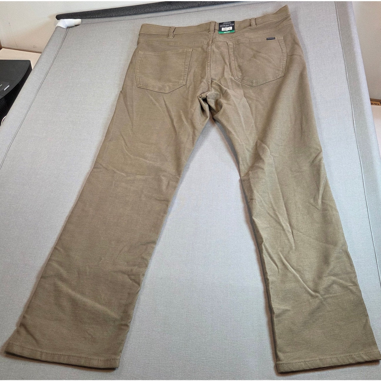 JACHS New York Straight Fit Pants 38x32 Tan 5 Pocket Flex Waistband NWT