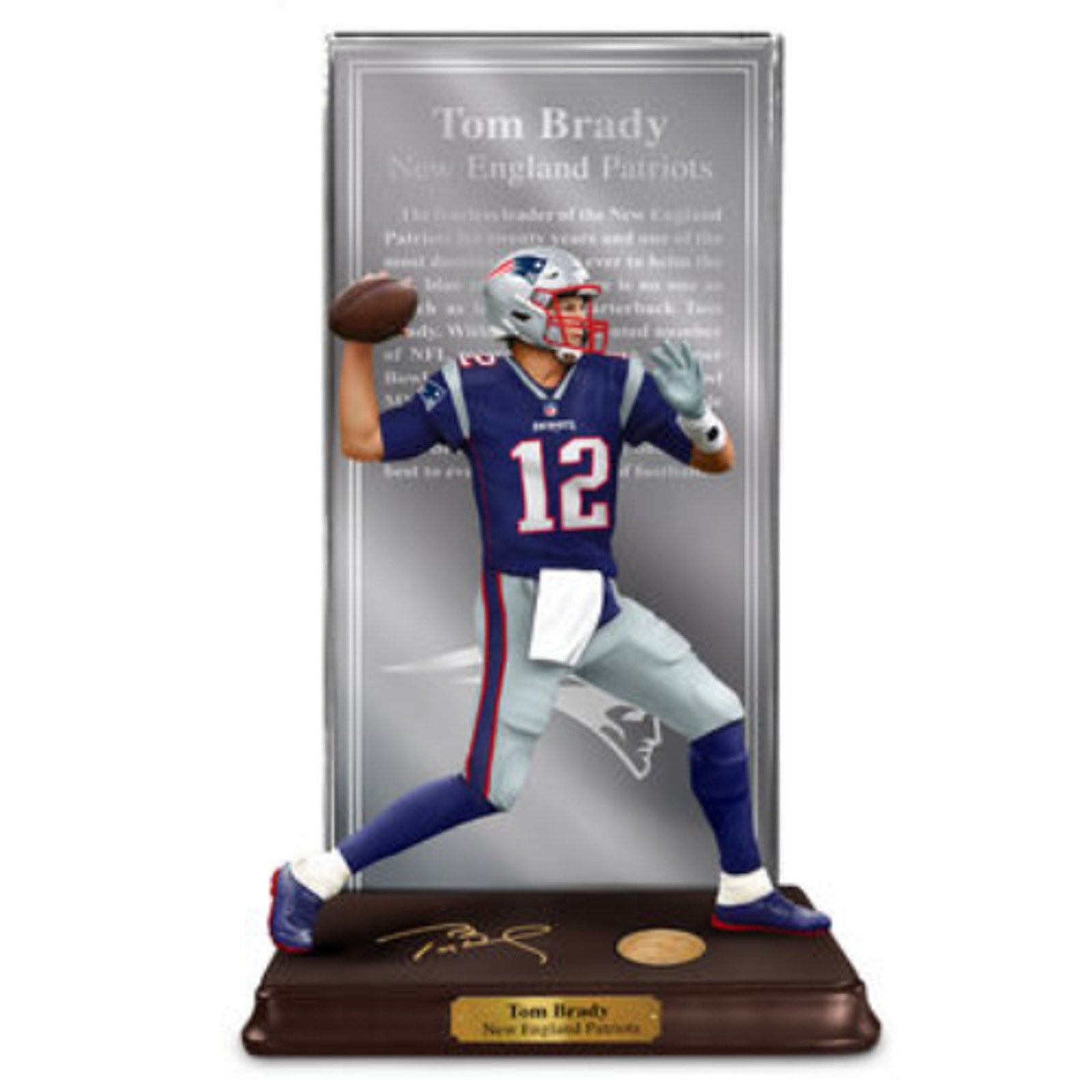 Tom Brady New England Patriots Danbury Mint Statue w/ Box & COA – NFL Collectible