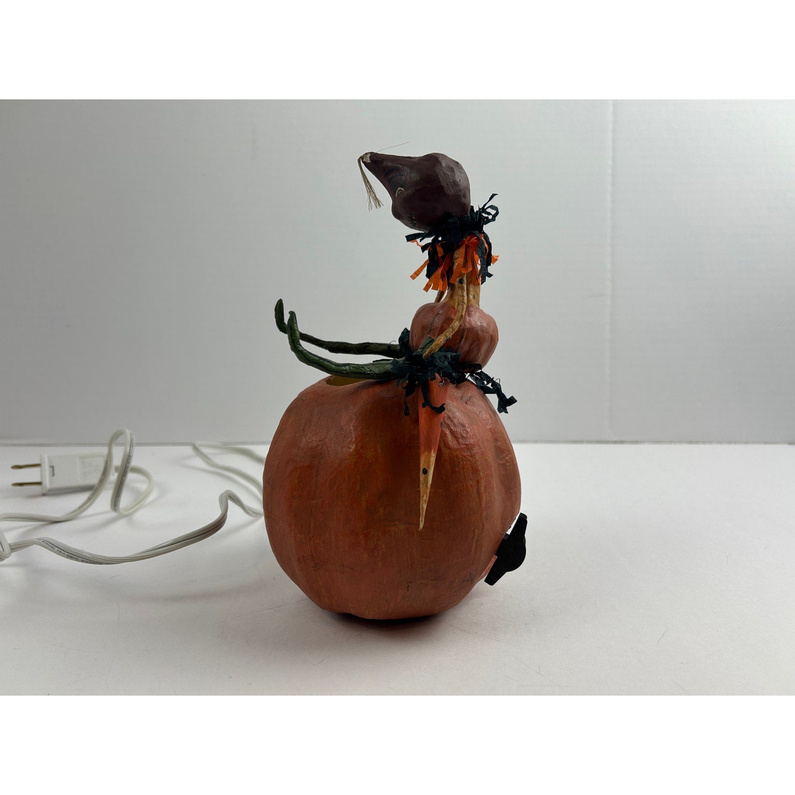 Bethany Lowe Halloween Light Jack-o-Lantern with Elfin Figure Virginia Betoine