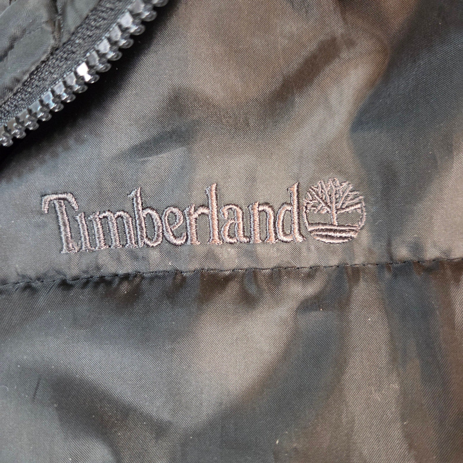 Timberland Puffer Jacket Men’s XXL Black Quilted Full Zip