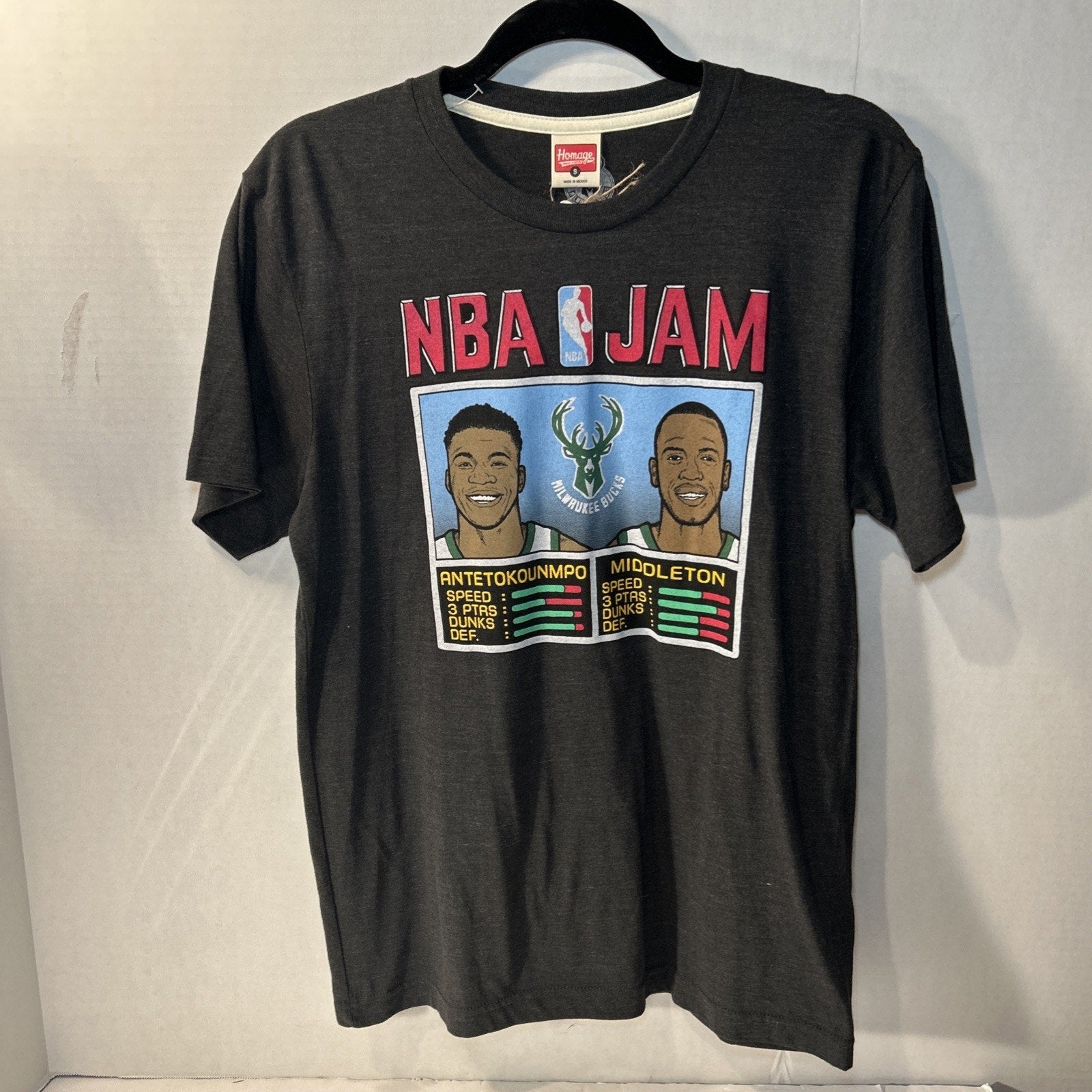 Milwaukee Bucks Antetokounmpo / Middleton NBA JAM XLarge T-Shirt