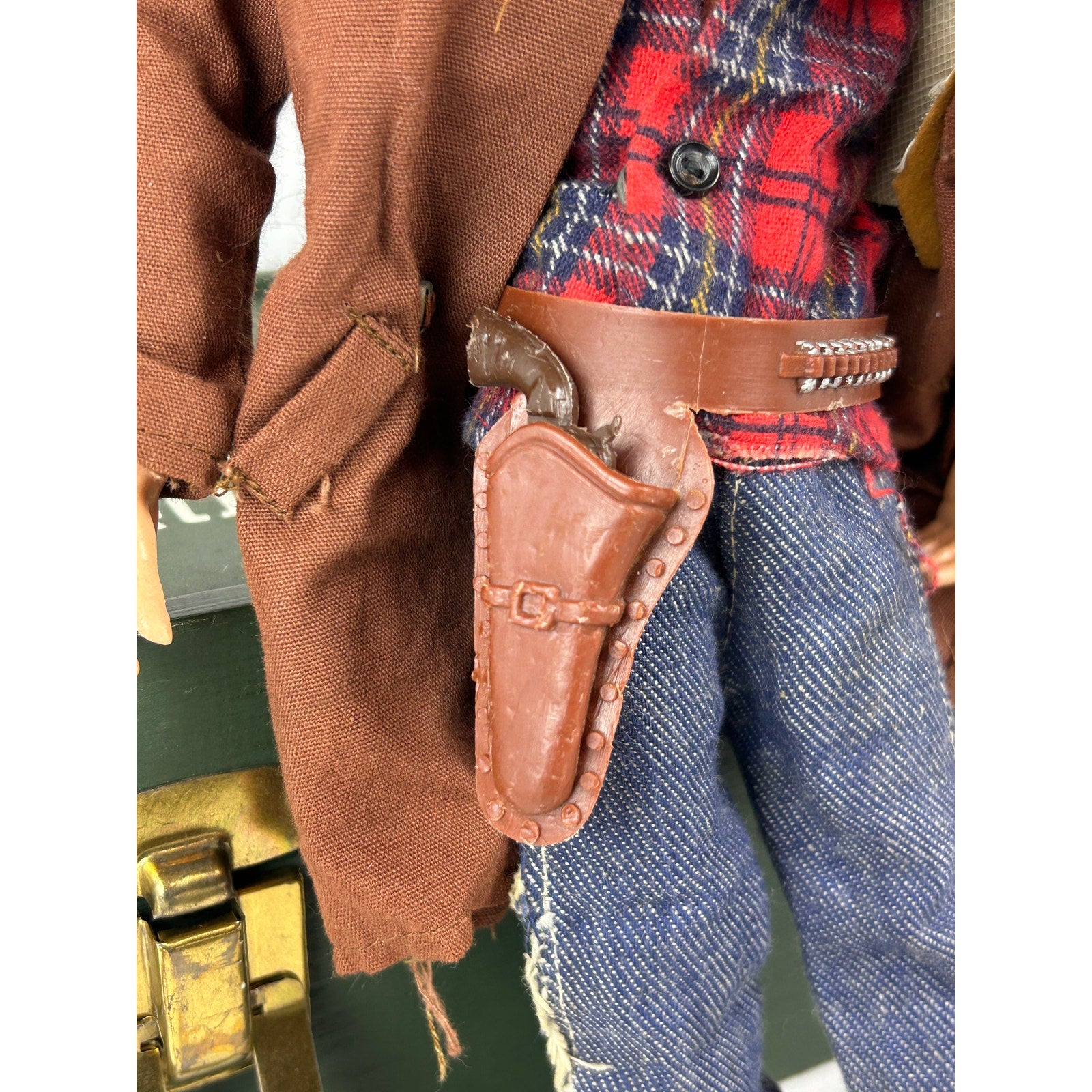 Vintage GI Joe AT Wild West Cowboy bearded figure outfit lot Hasbro 12 inch