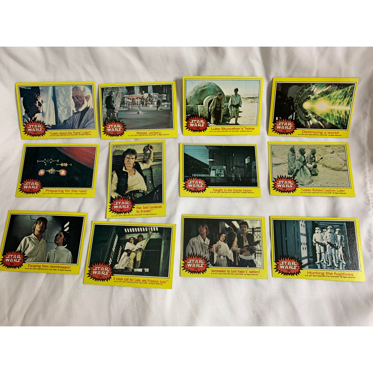 1977 Topps Star Wars Series 3 Yellow Border Complete 66 Card Set #133-198