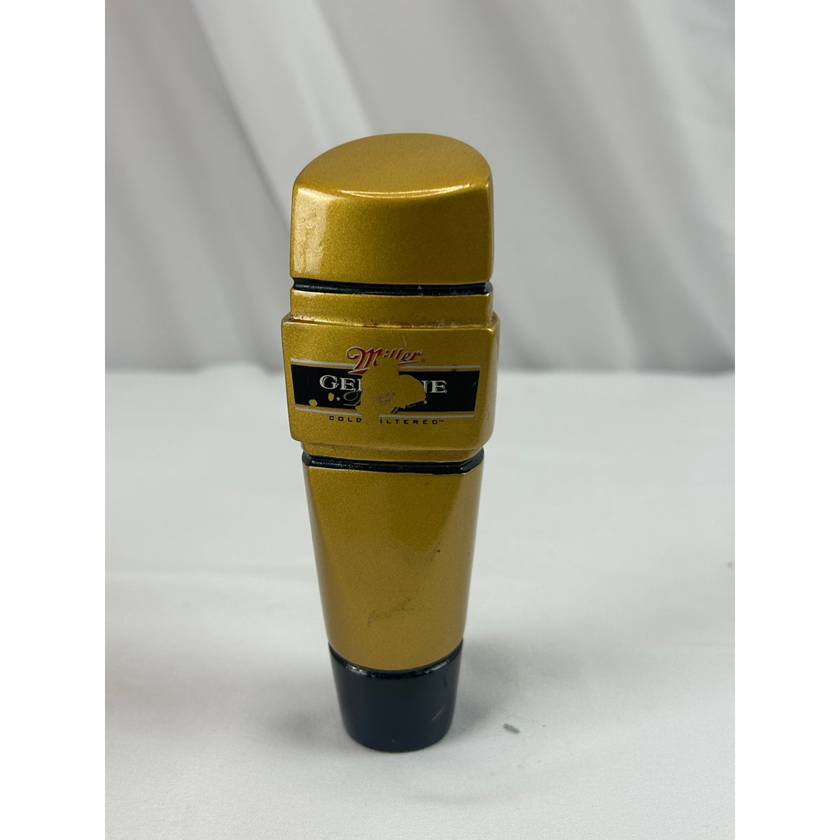 Miller Genuine Draft MGD Gold Black Beer Tap Handle Lot Large 12 Inch & Mini