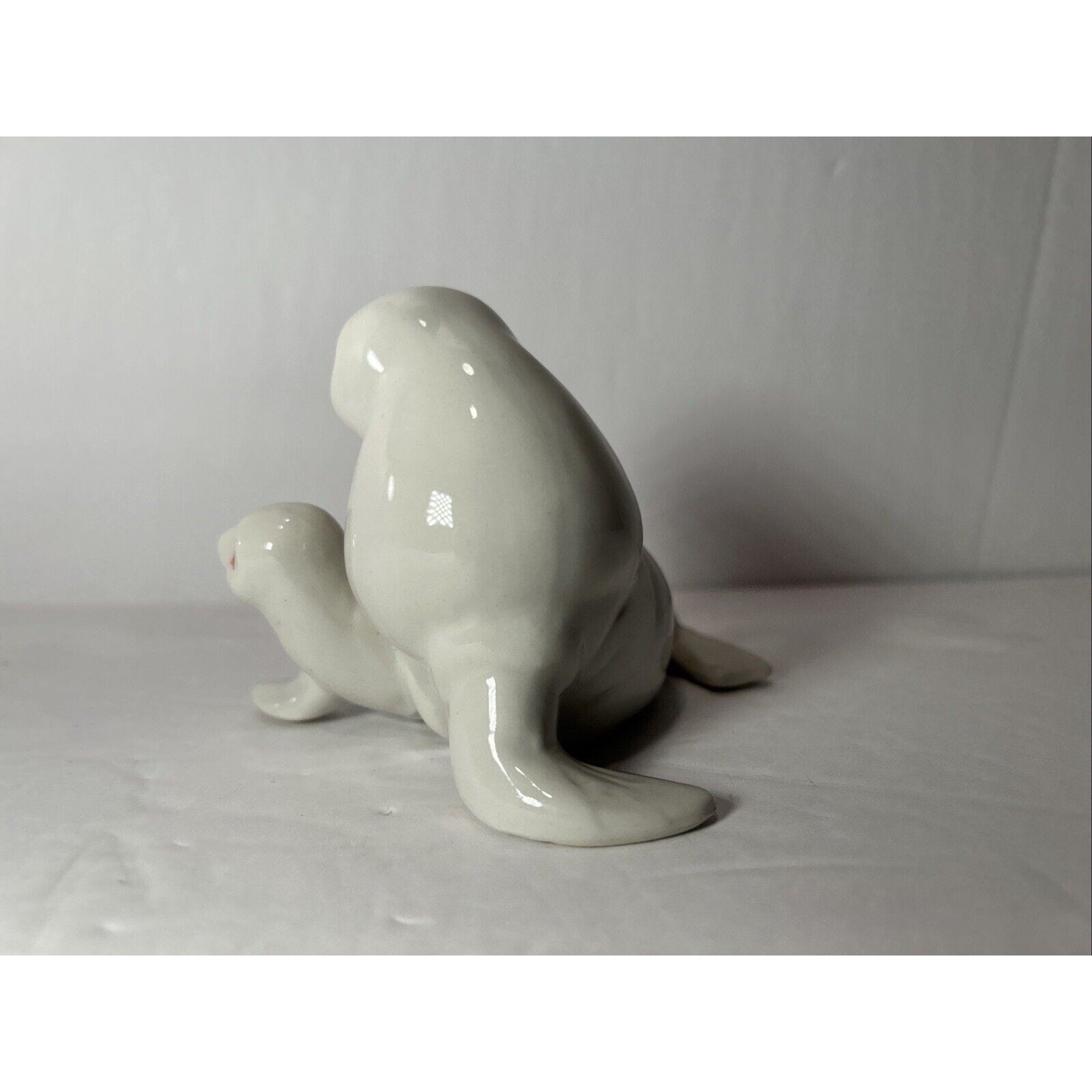 Eden's Bliss Porcelain Sea Lion Mother & Baby Pup Figurine Made in Japan