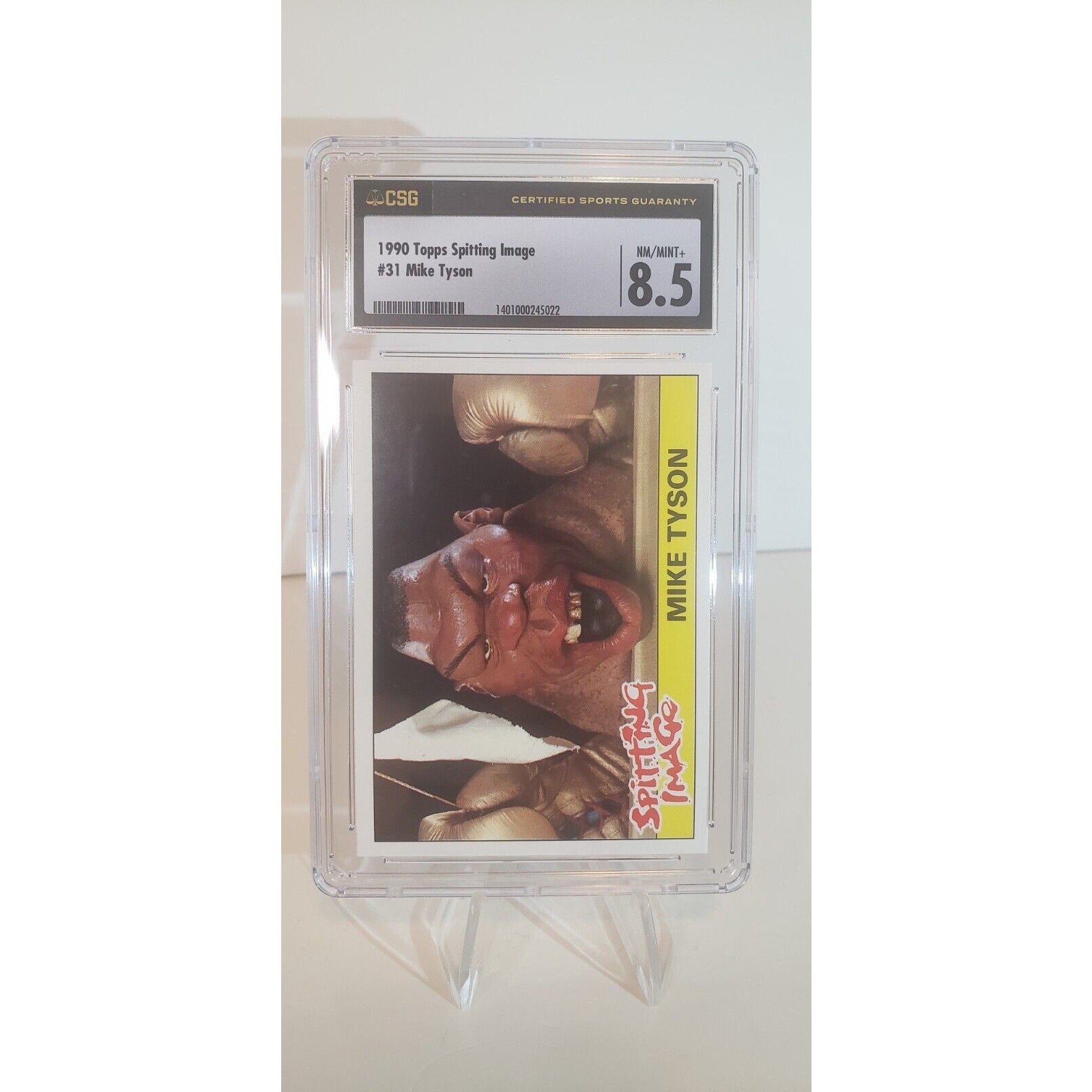 1990 Topps Mike Tyson #31 Spitting Image CSG 8.5 Boxing