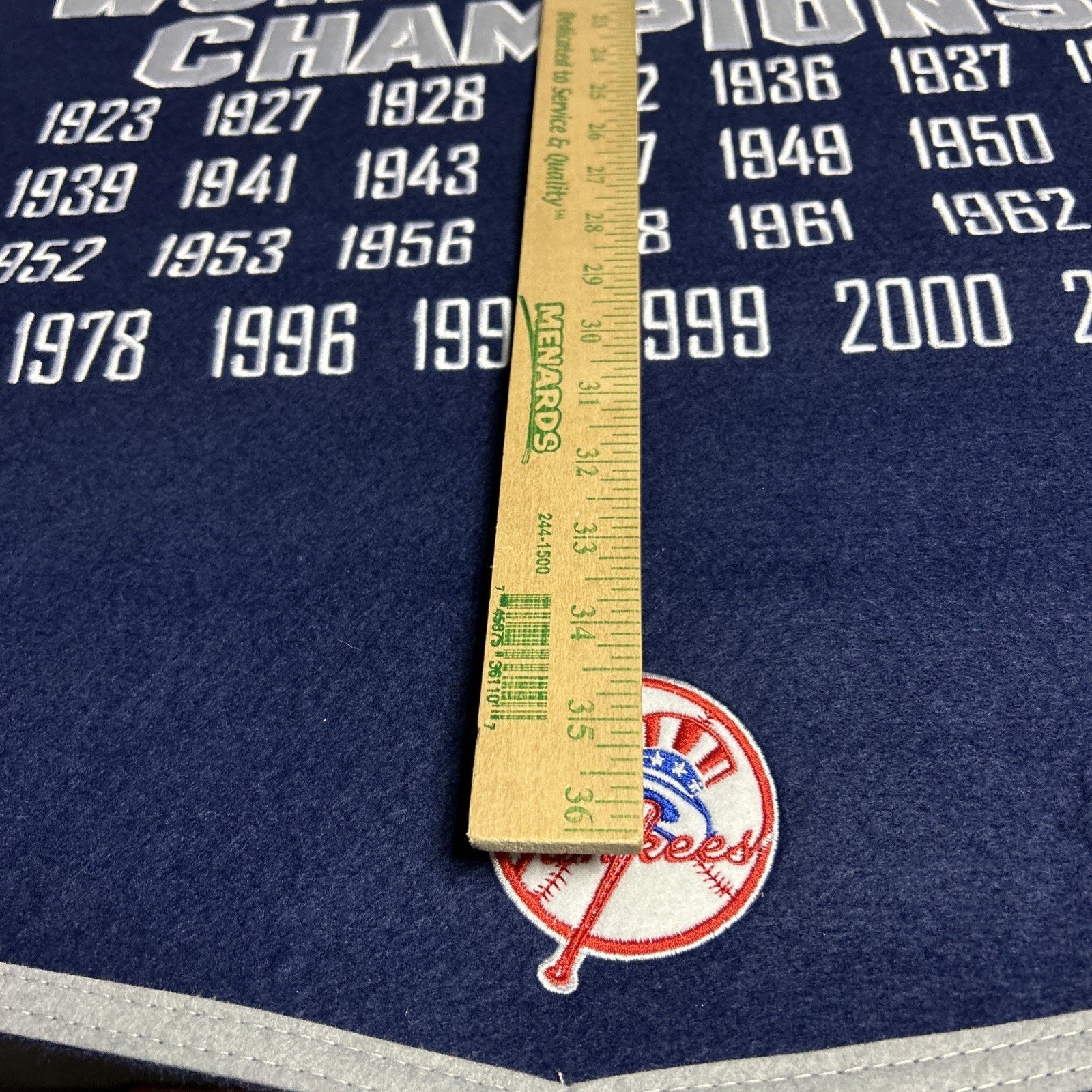 New York Yankees Wool Blend MLB Champions Banner, 24" x 36"