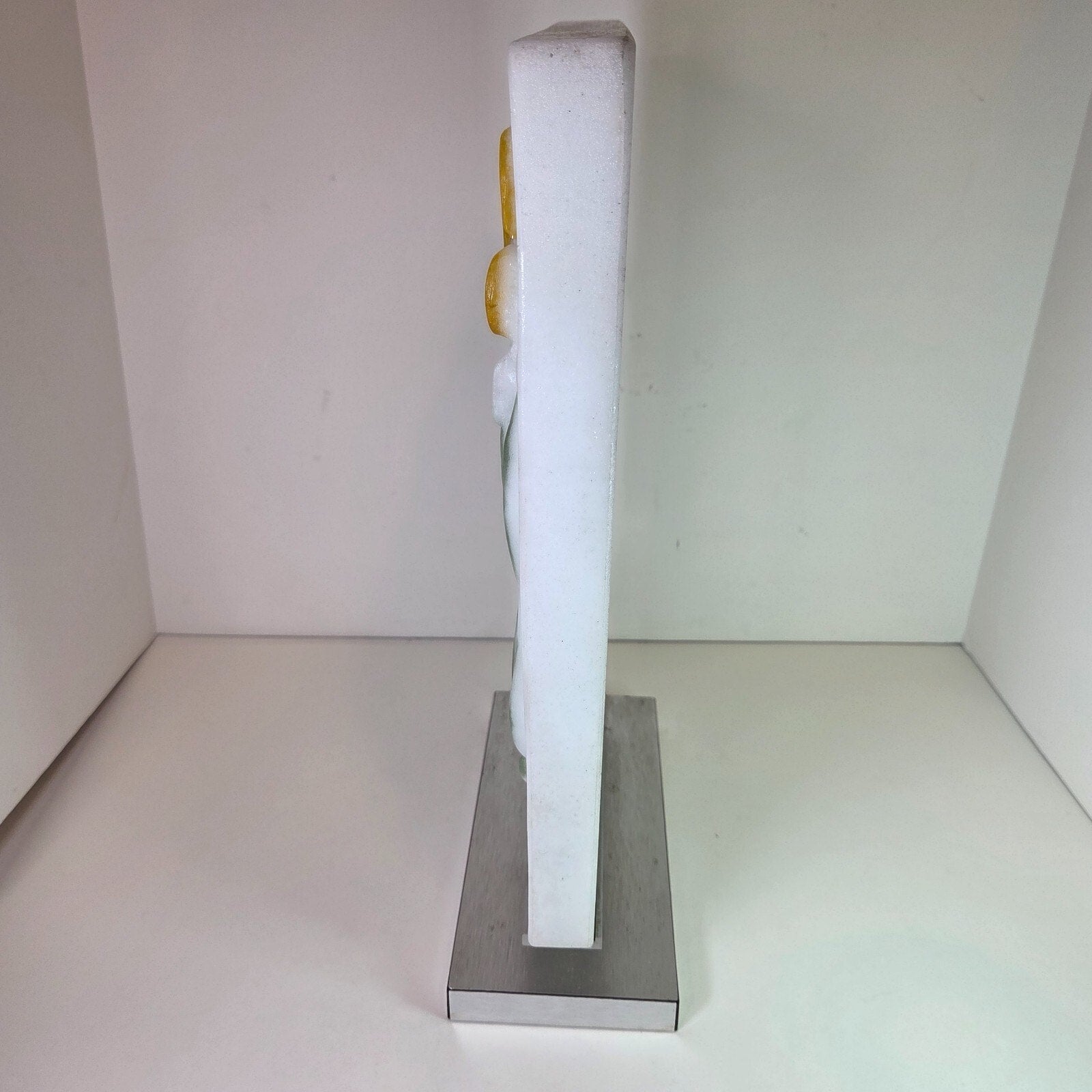 Daum France Pate de Verre Sculpture “Piccolo Fiore” by Ernesto Treccani Signed 14"