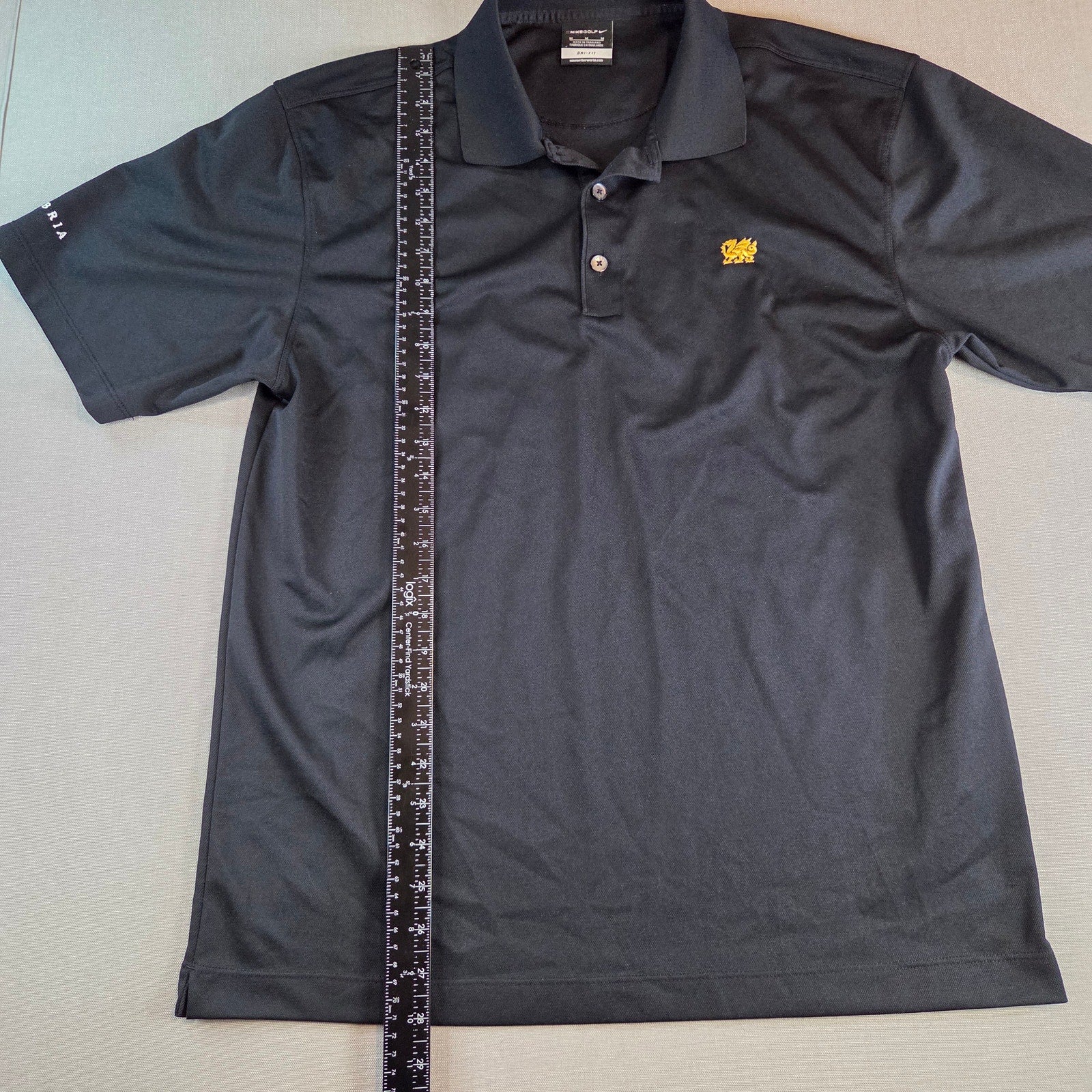 Nike Golf Dri-FIT Polo Shirt M Cambria Embroidered Corporate Promo Black