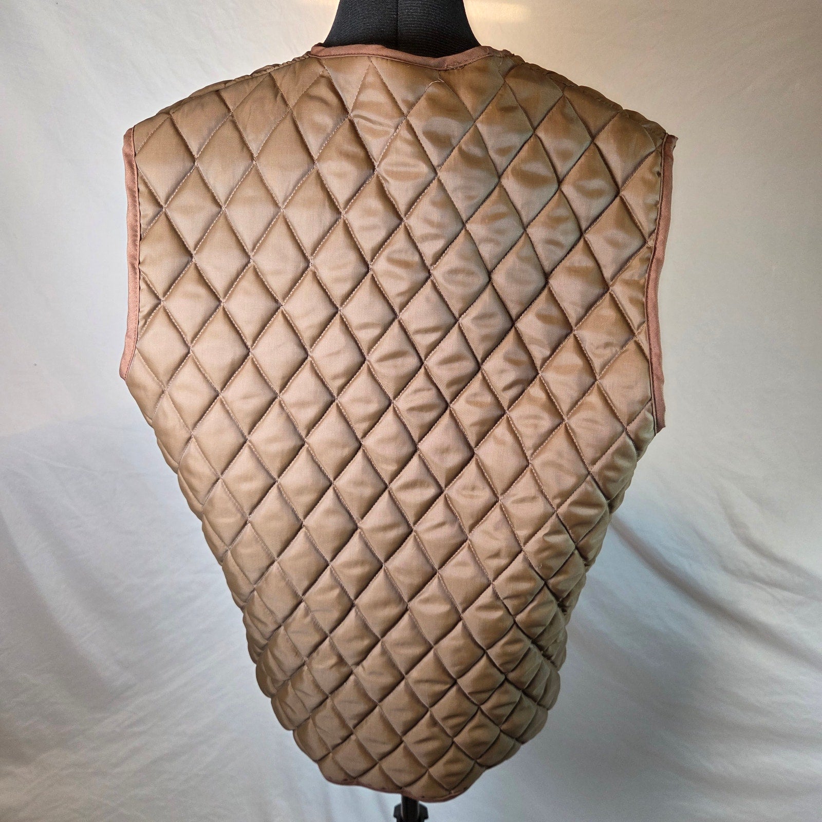 Vintage Haband Style 347 Quilted Hunting Utility Vest Mens L Nylon USA Zip