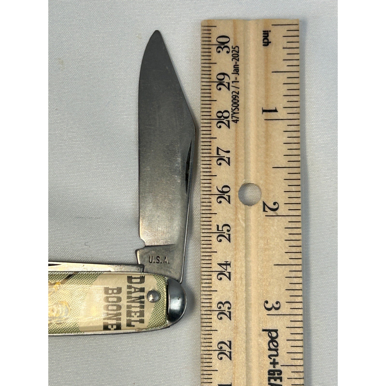 Daniel Boone Frontier Hero Vintage USA Advertising Pocket Knife 2 Blade