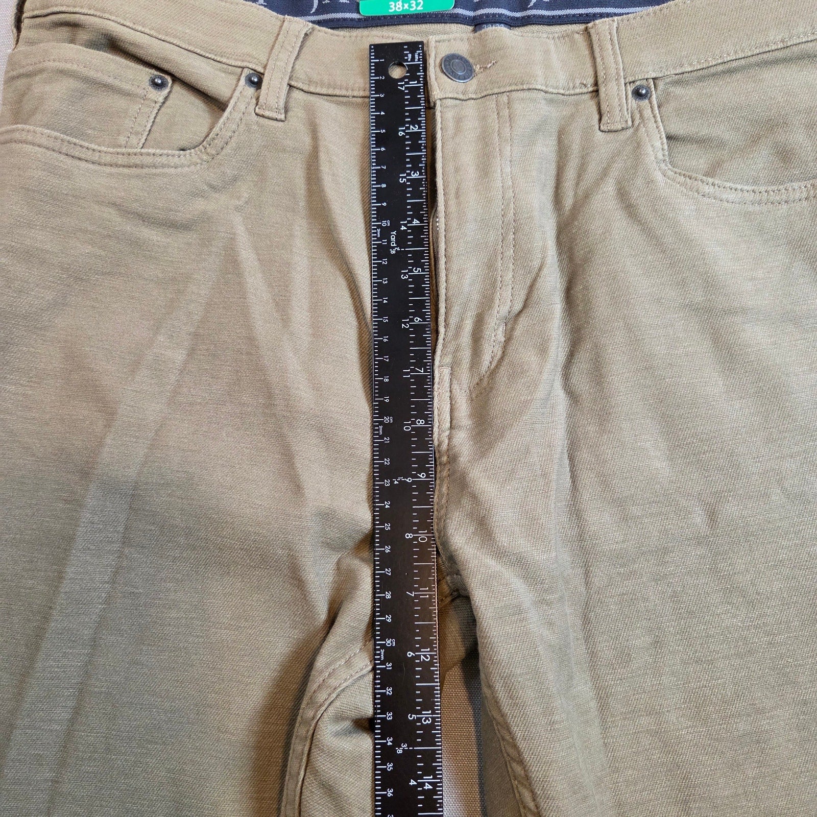 JACHS New York Straight Fit Pants 38x32 Tan 5 Pocket Flex Waistband NWT