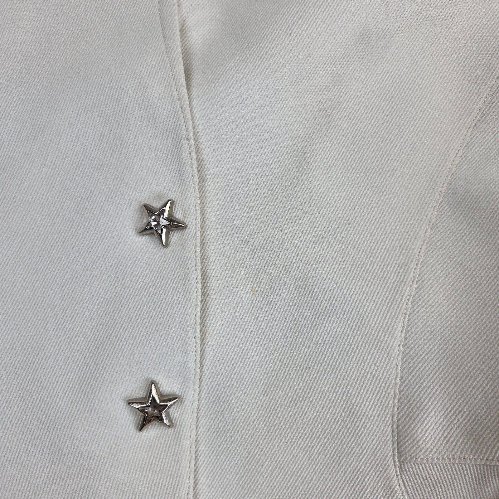 Thierry Mugler Paris R3063 T353 Peplum Jacket France 42 Star Snap Vintage